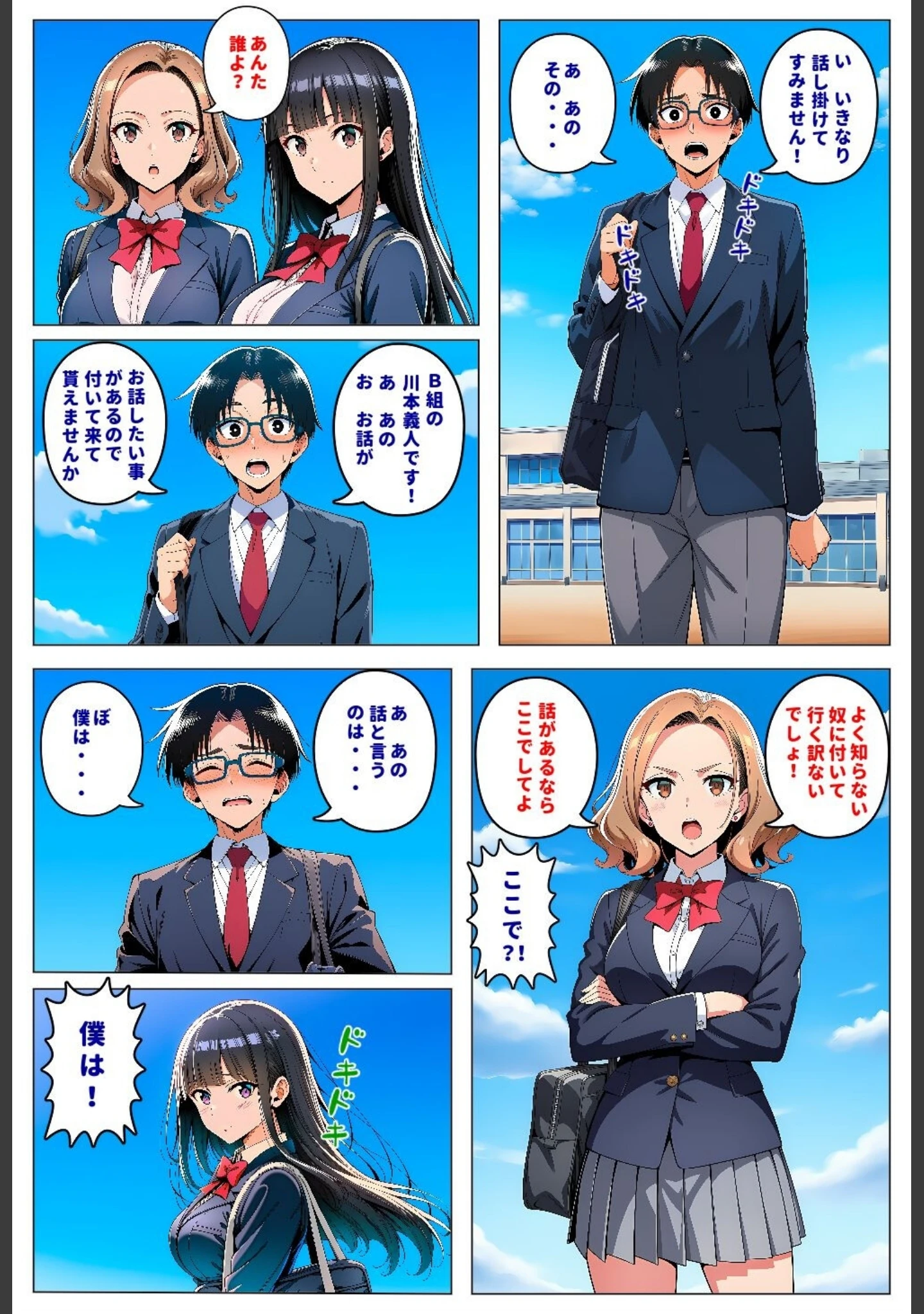 「委員長とギャルがセックス勝負【モザイク版】」（暇人クラブ） 試し読み 2ページ目