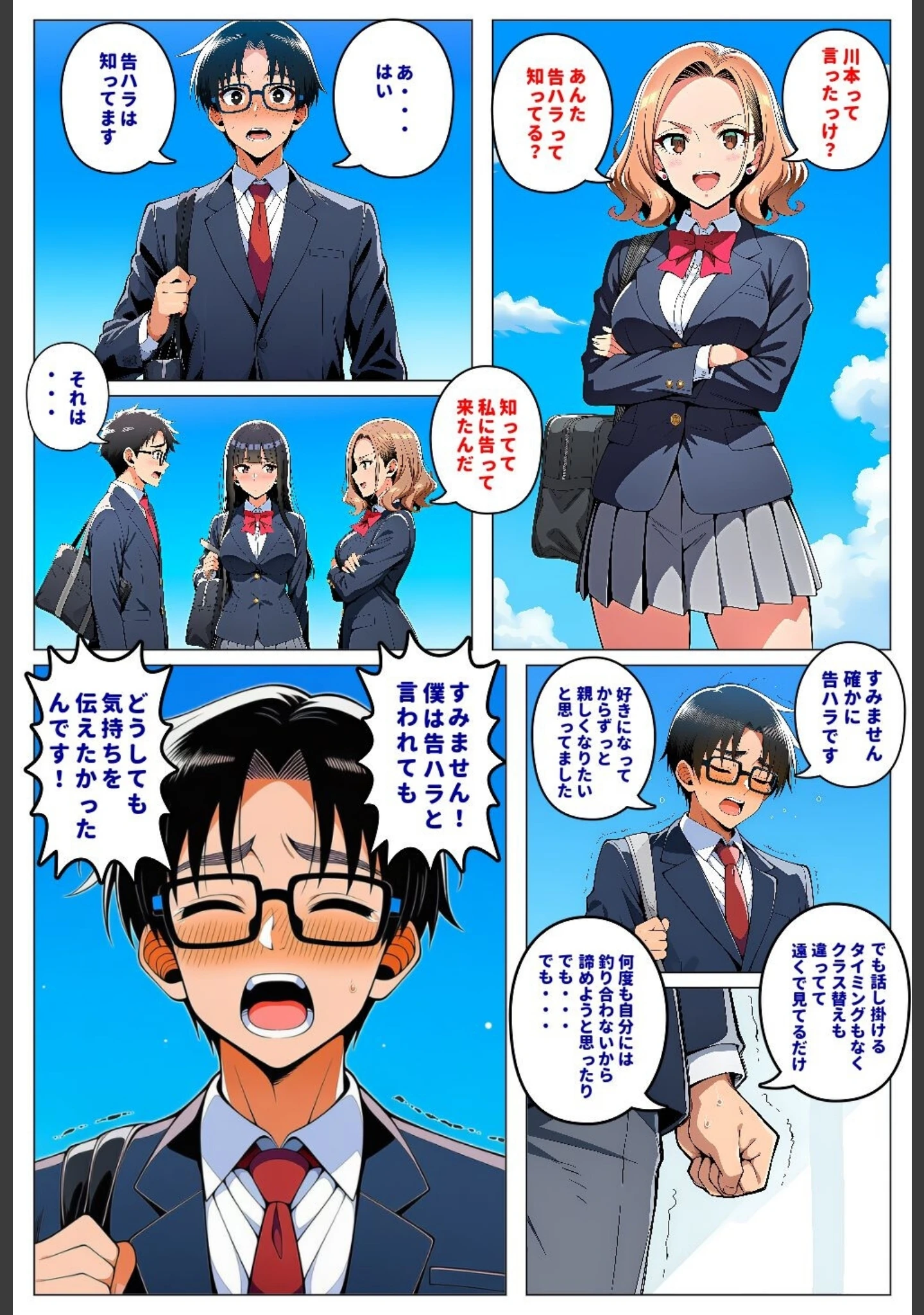 「委員長とギャルがセックス勝負【モザイク版】」（暇人クラブ） 試し読み 4ページ目