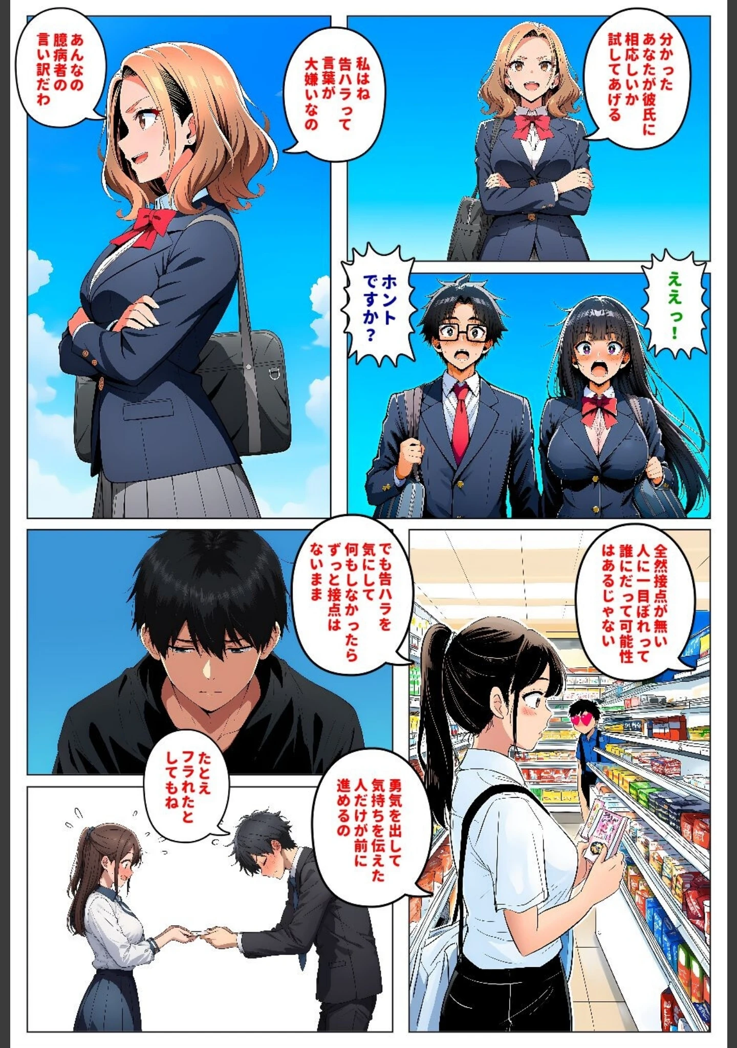 「委員長とギャルがセックス勝負【モザイク版】」（暇人クラブ） 試し読み 5ページ目