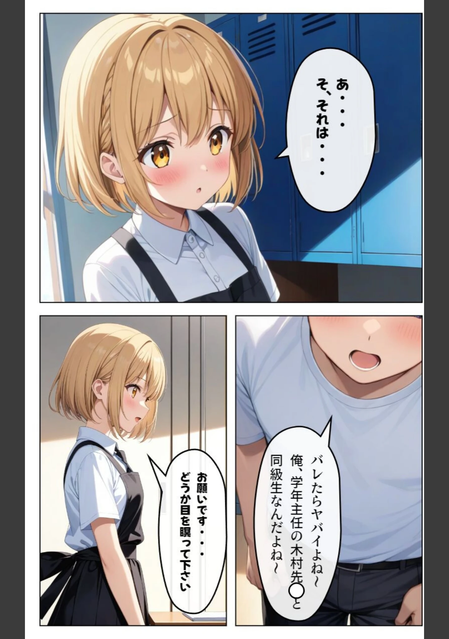 「くそキモ店長に弱みを握られ〇されまっくた金髪ロ〇JK【白抜き修正版】」（憧れ委員会） 試し読み 7ページ目