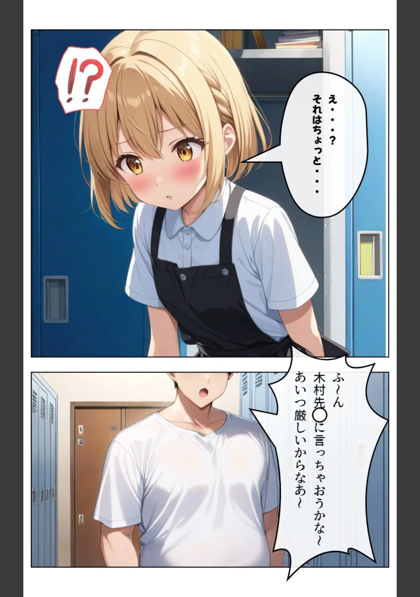 「くそキモ店長に弱みを握られ〇されまっくた金髪ロ〇JK【白抜き修正版】」（憧れ委員会） 試し読み 9ページ目