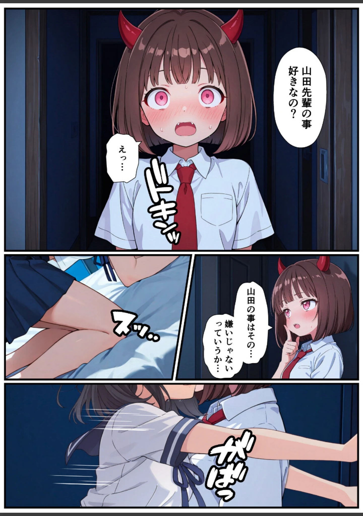「突然淫魔になったおれが妹にメス堕ちさせられる話【白抜き修正版】」（悪魔ほろほろ） 試し読み 15ページ目