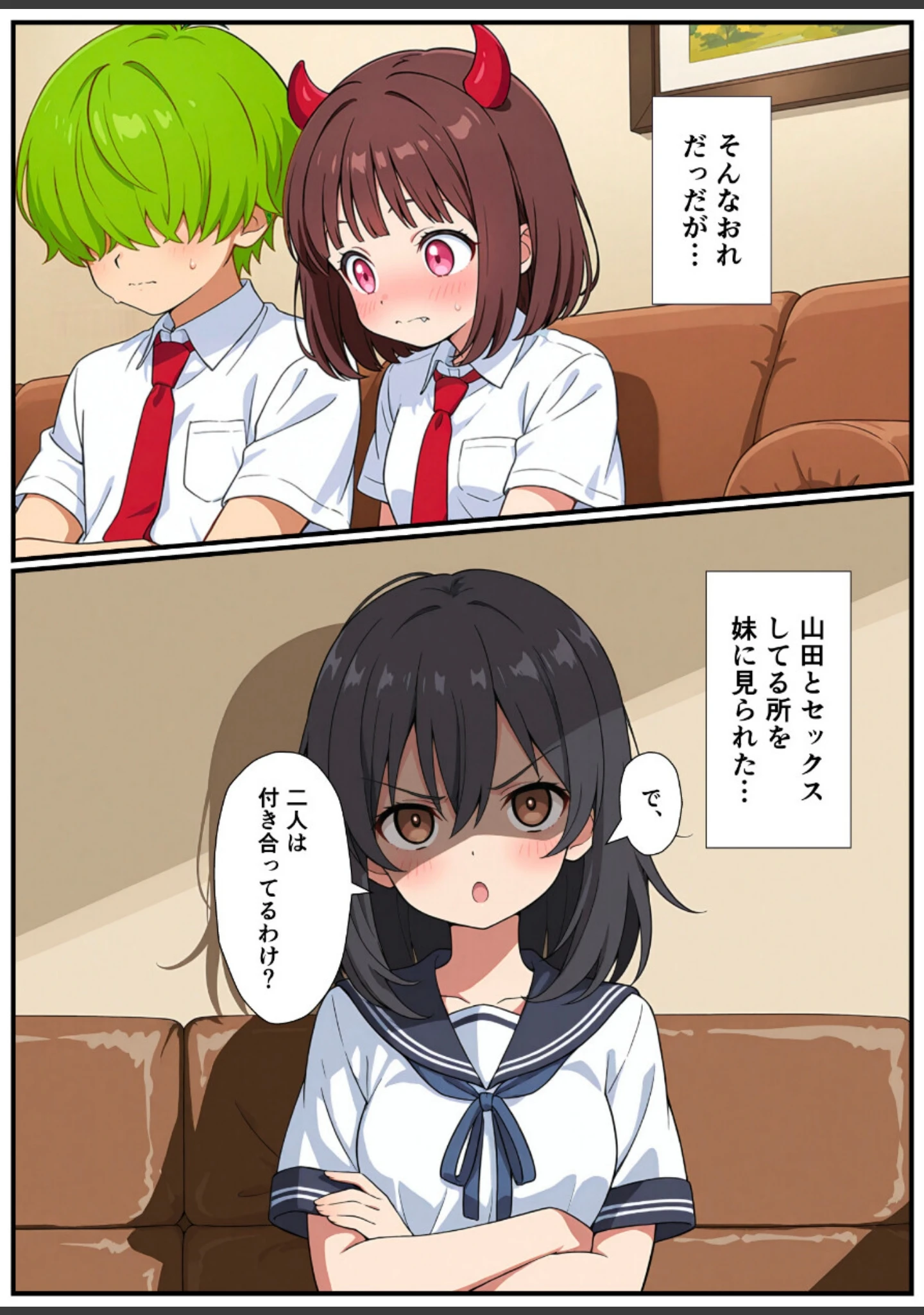 「突然淫魔になったおれが妹にメス堕ちさせられる話【白抜き修正版】」（悪魔ほろほろ） 試し読み 5ページ目