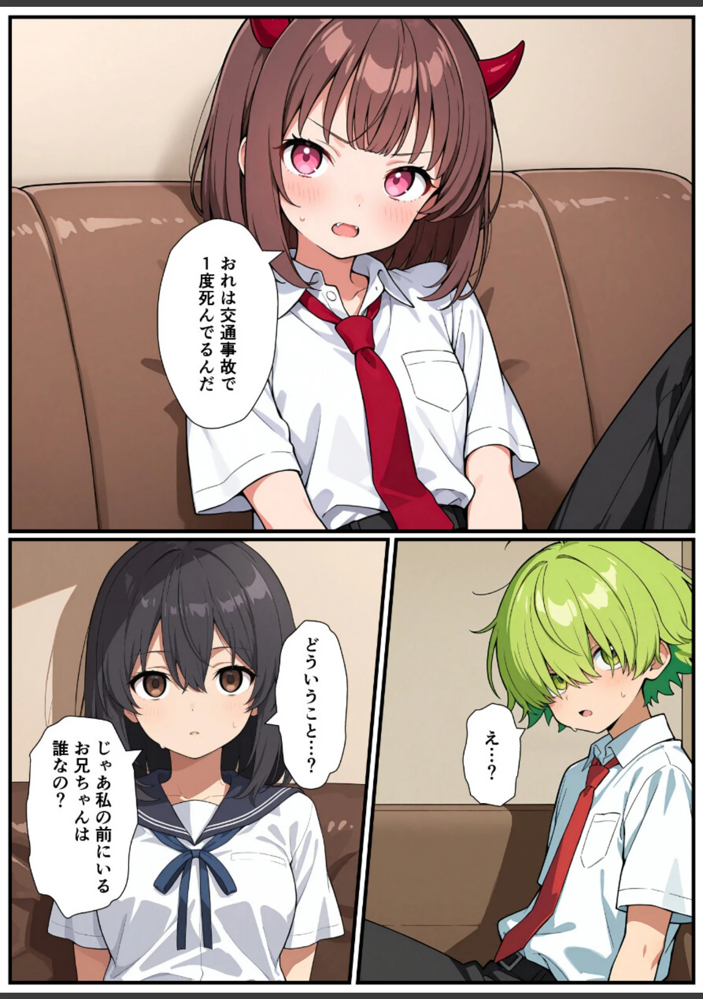 「突然淫魔になったおれが妹にメス堕ちさせられる話【白抜き修正版】」（悪魔ほろほろ） 試し読み 8ページ目