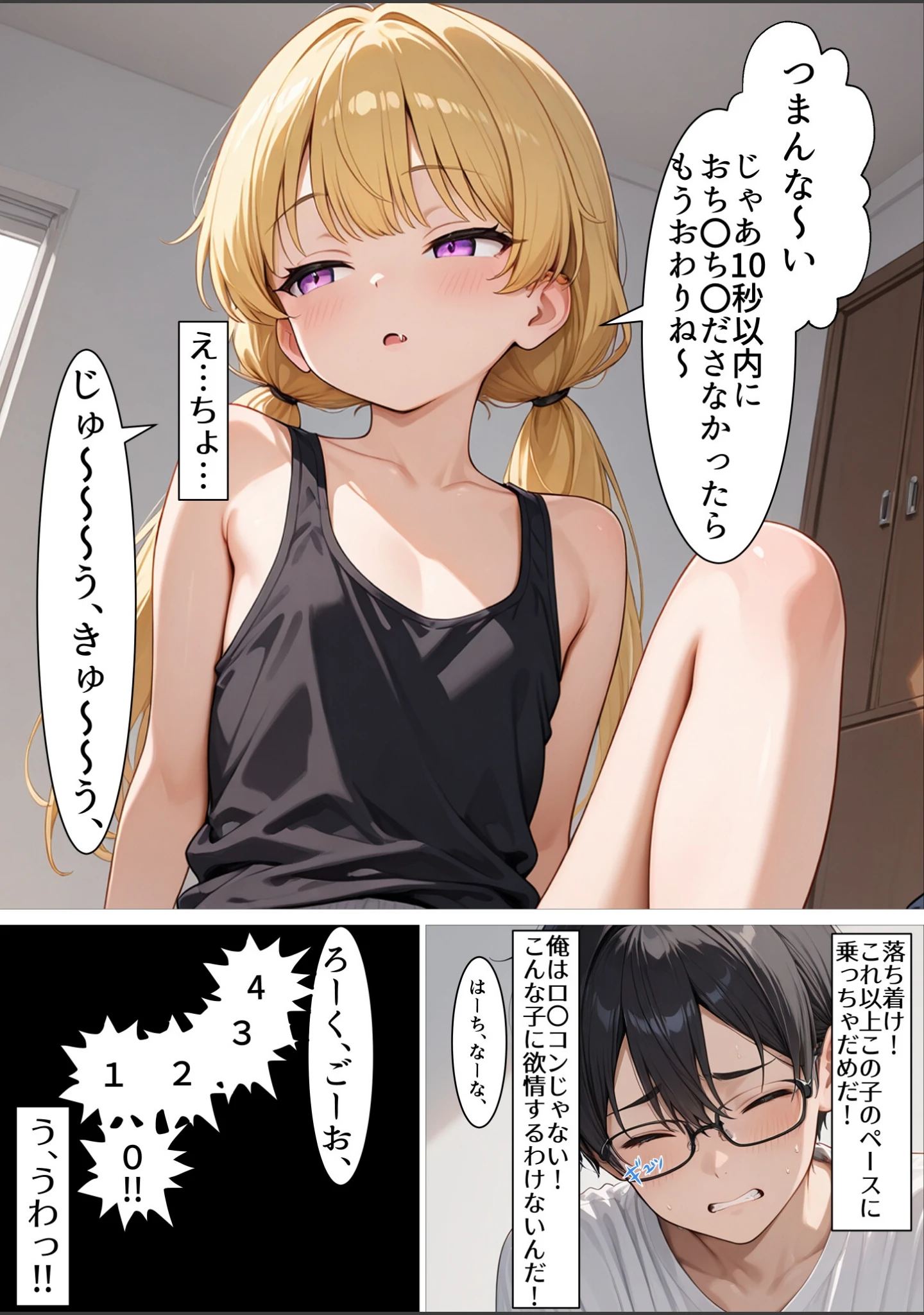 「失恋したら生意気メスガキ少女と煽られわからされSEXできました。【白抜き修正版】」（メスガキっ娘ぐらし） 試し読み 12ページ目
