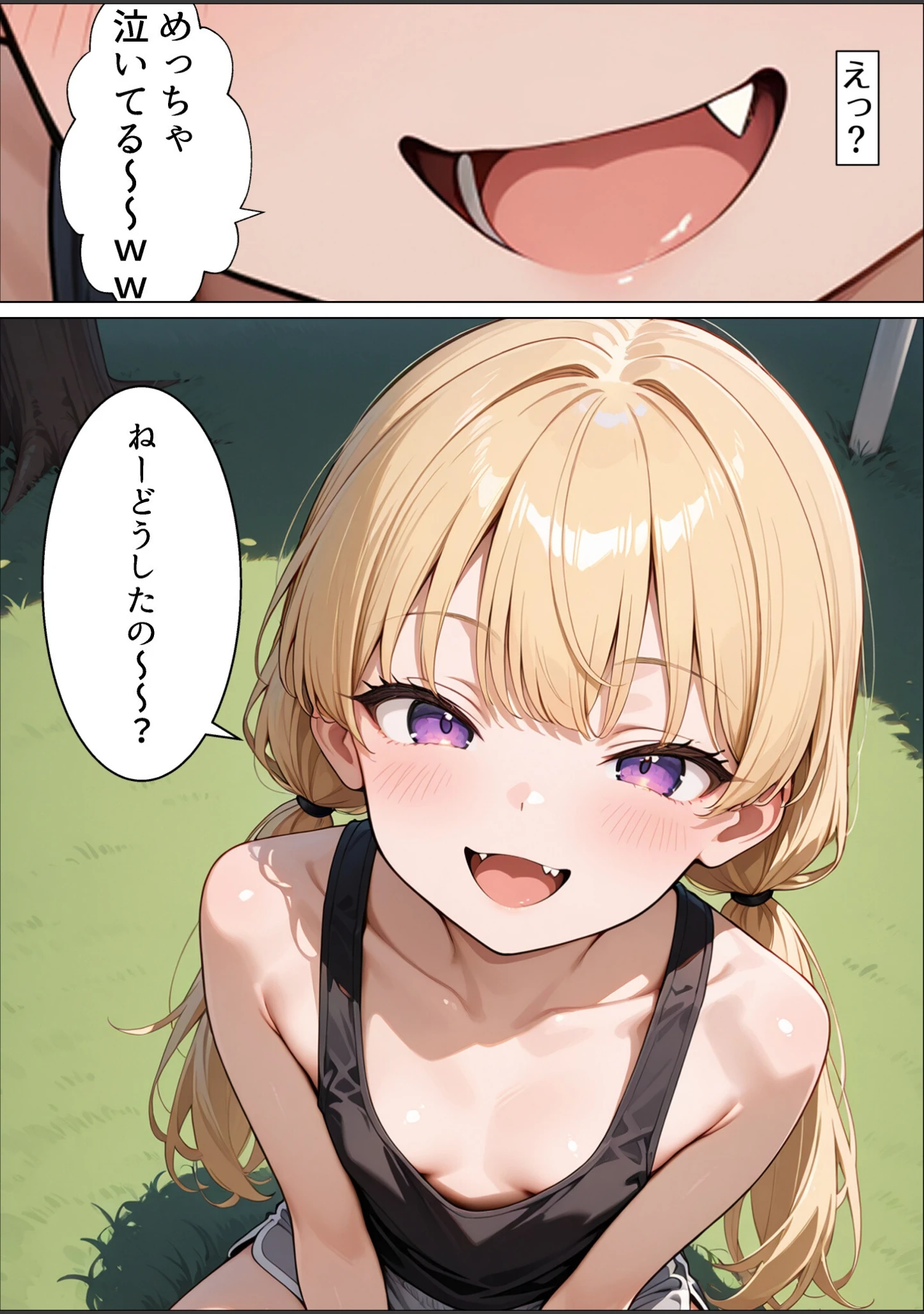 「失恋したら生意気メスガキ少女と煽られわからされSEXできました。【白抜き修正版】」（メスガキっ娘ぐらし） 試し読み 2ページ目