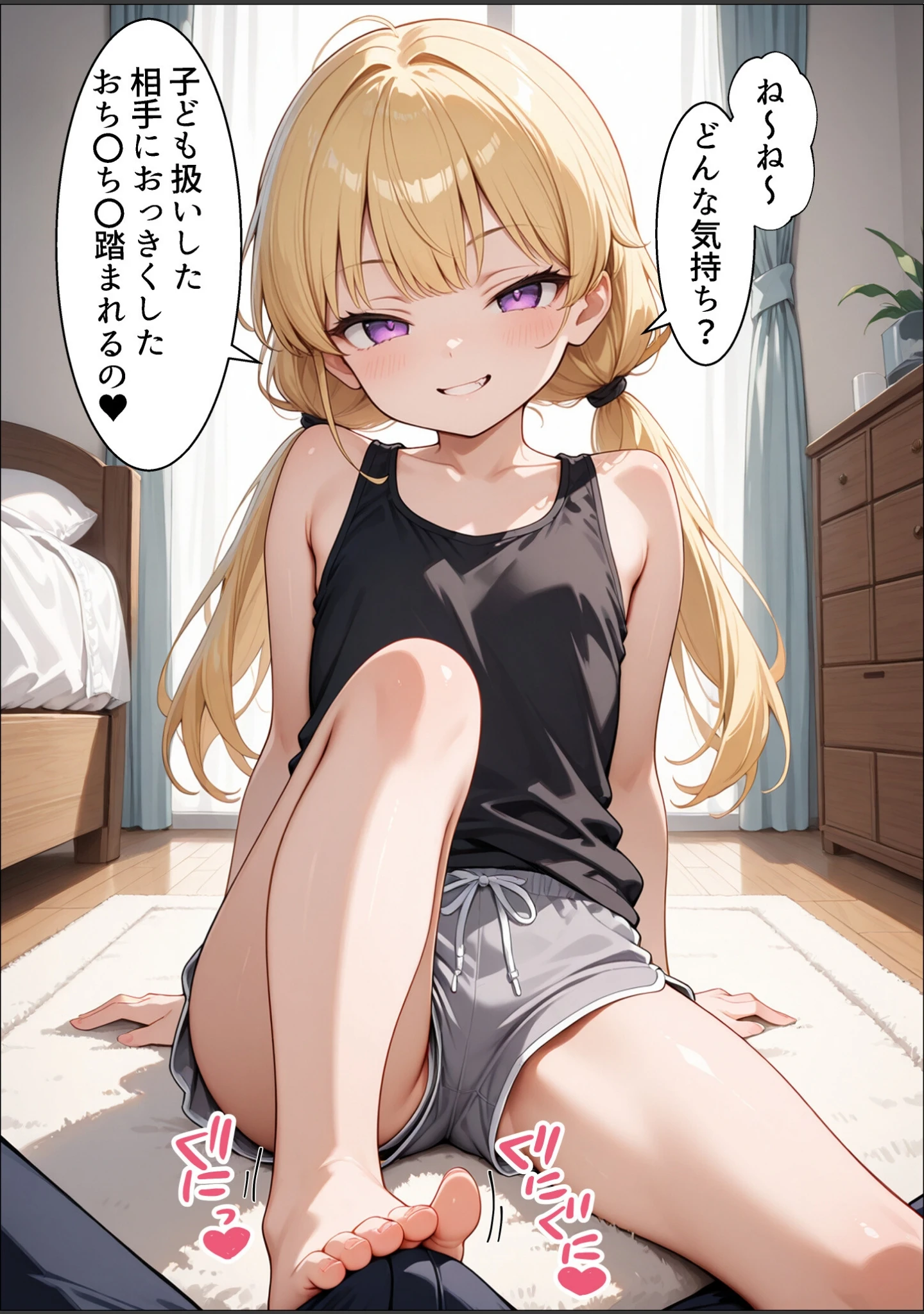 「失恋したら生意気メスガキ少女と煽られわからされSEXできました。【白抜き修正版】」（メスガキっ娘ぐらし） 試し読み 9ページ目