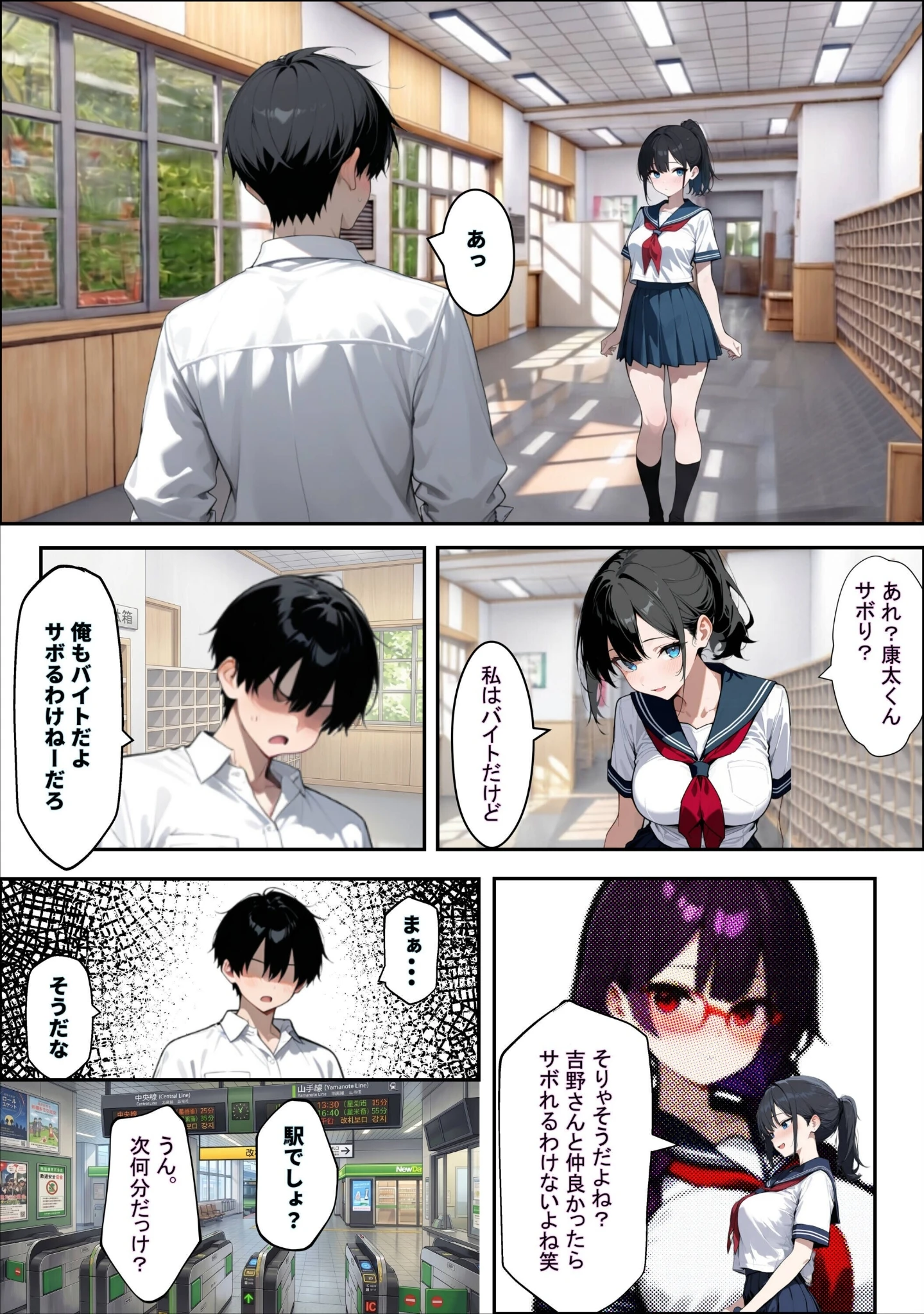 「他校で噂のヤリ〇ンちゃんが寝取りに来たので、仕方な〜くマ〇コを貸してもらった件【白抜き修正版】」（ロマンガールズ） 試し読み 11ページ目