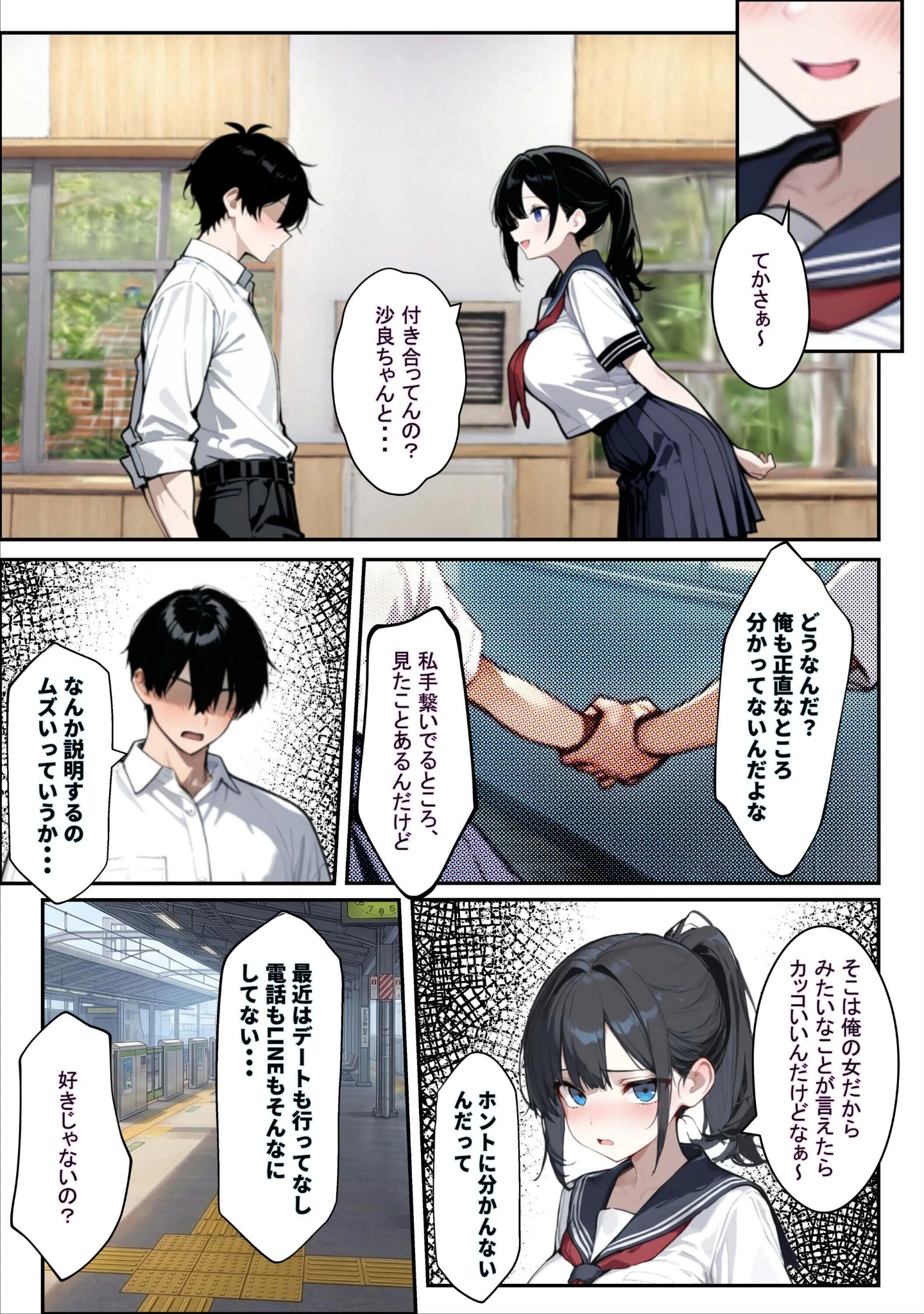 「他校で噂のヤリ〇ンちゃんが寝取りに来たので、仕方な〜くマ〇コを貸してもらった件【白抜き修正版】」（ロマンガールズ） 試し読み 12ページ目