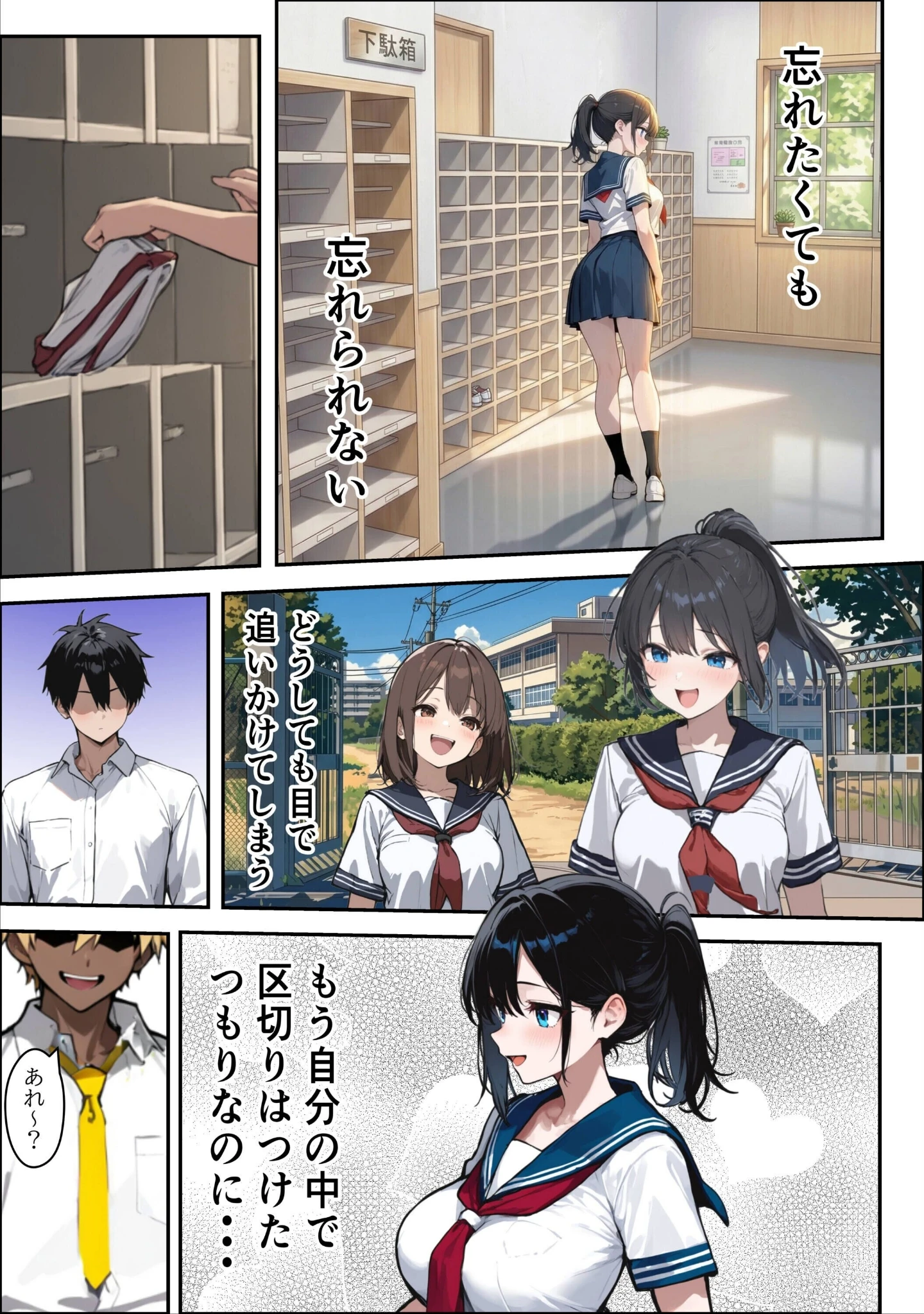 「他校で噂のヤリ〇ンちゃんが寝取りに来たので、仕方な〜くマ〇コを貸してもらった件【白抜き修正版】」（ロマンガールズ） 試し読み 4ページ目