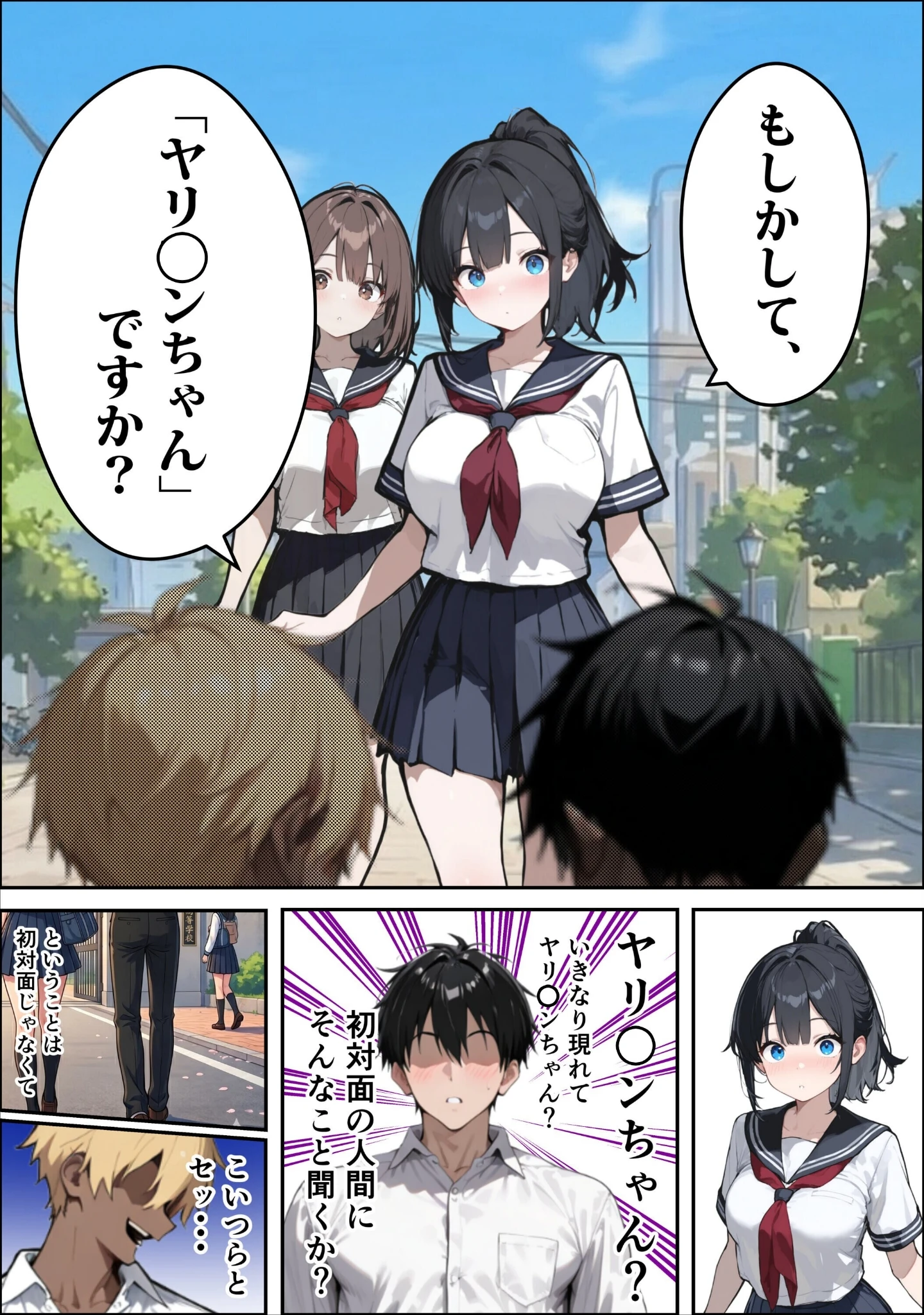 「他校で噂のヤリ〇ンちゃんが寝取りに来たので、仕方な〜くマ〇コを貸してもらった件【白抜き修正版】」（ロマンガールズ） 試し読み 5ページ目