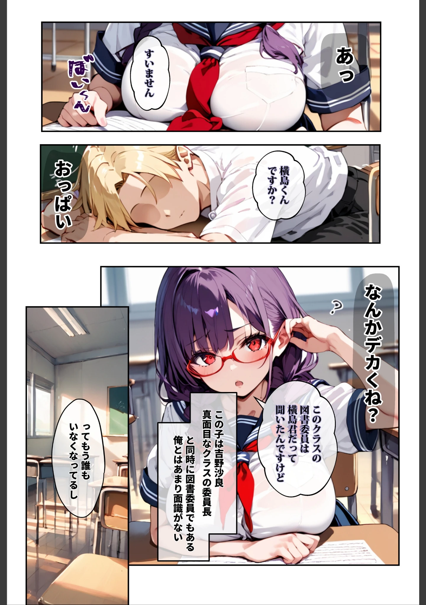 「「3秒だけ好きにシていい」と言ったデカパイ委員長の寝取られマ〇コを貸してもらった件【白抜き修正版】」（ロマンガールズ） 試し読み 14ページ目