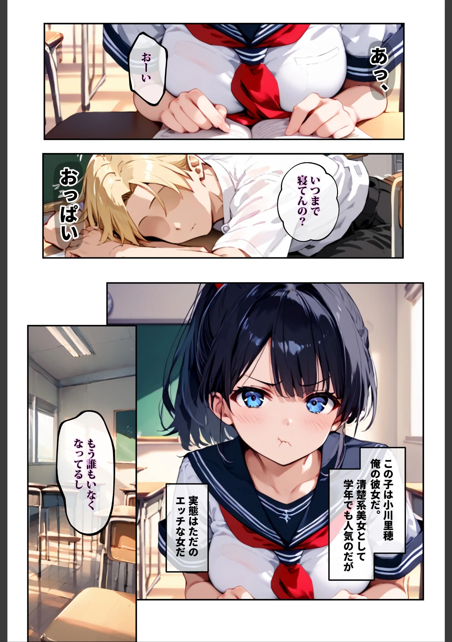 「「3秒だけ好きにシていい」と言ったデカパイ委員長の寝取られマ〇コを貸してもらった件【白抜き修正版】」（ロマンガールズ） 試し読み 5ページ目