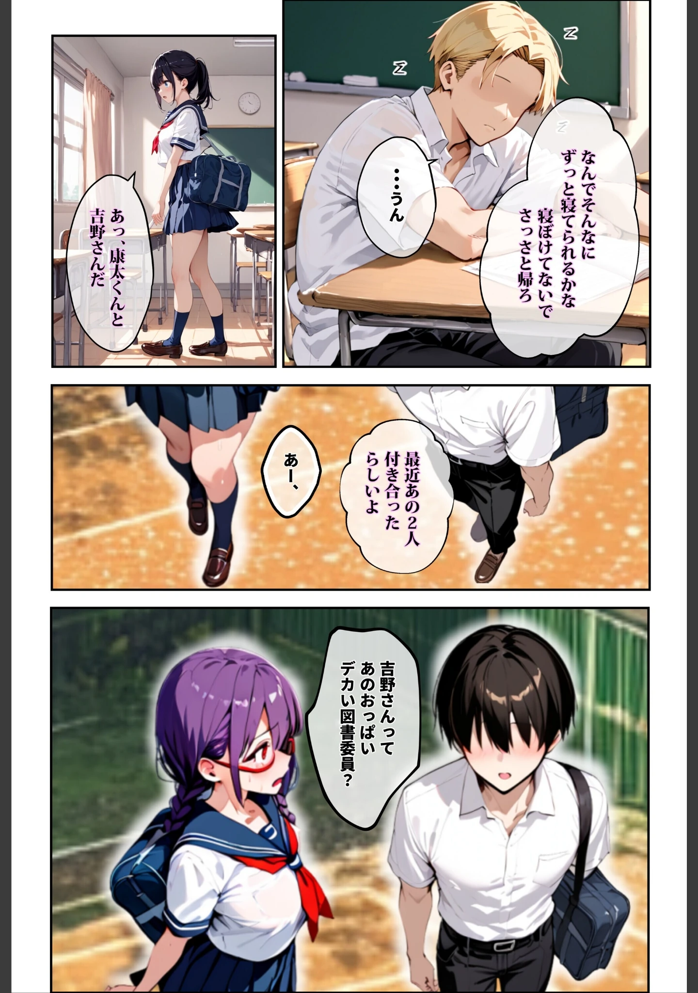 「「3秒だけ好きにシていい」と言ったデカパイ委員長の寝取られマ〇コを貸してもらった件【白抜き修正版】」（ロマンガールズ） 試し読み 6ページ目
