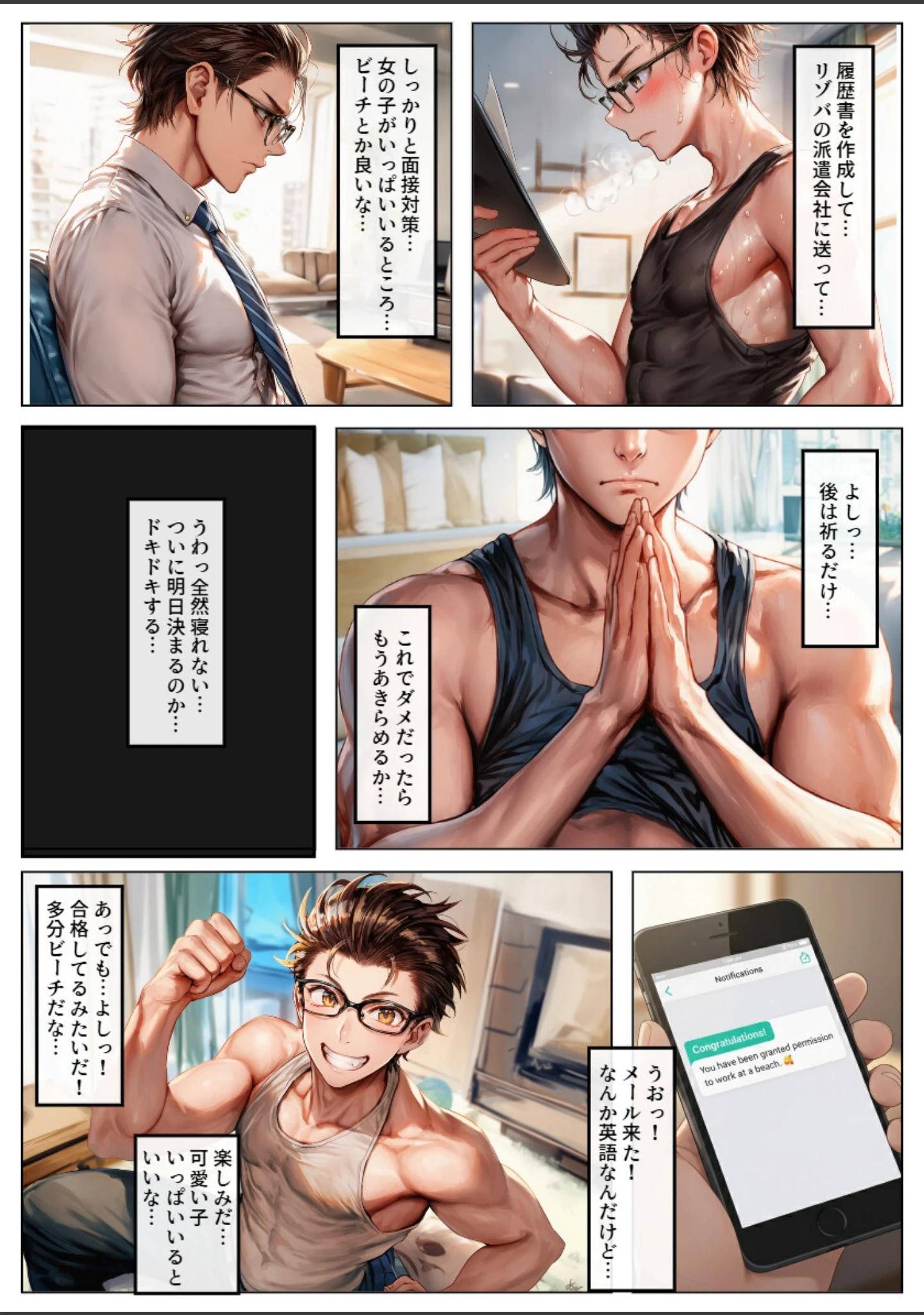 「真夏のビーチでリゾバSEX！ヤリ〇ンばかりのヌーディストビーチで童貞卒業【白抜き修正版】」（黒糖サムライ） 試し読み 2ページ目