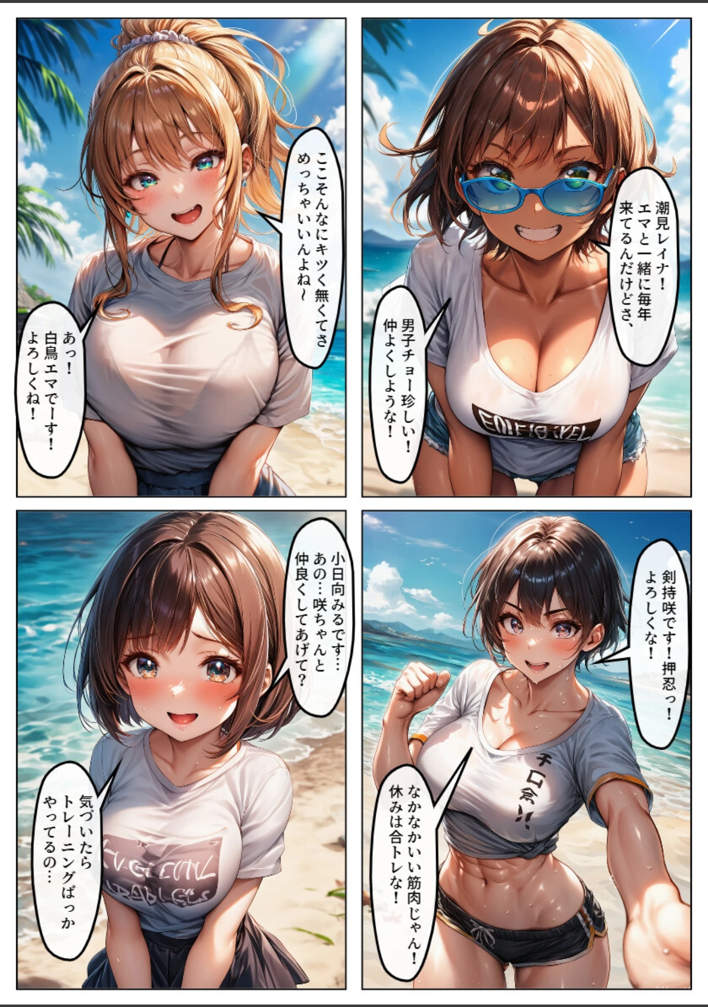 「真夏のビーチでリゾバSEX！ヤリ〇ンばかりのヌーディストビーチで童貞卒業【白抜き修正版】」（黒糖サムライ） 試し読み 5ページ目