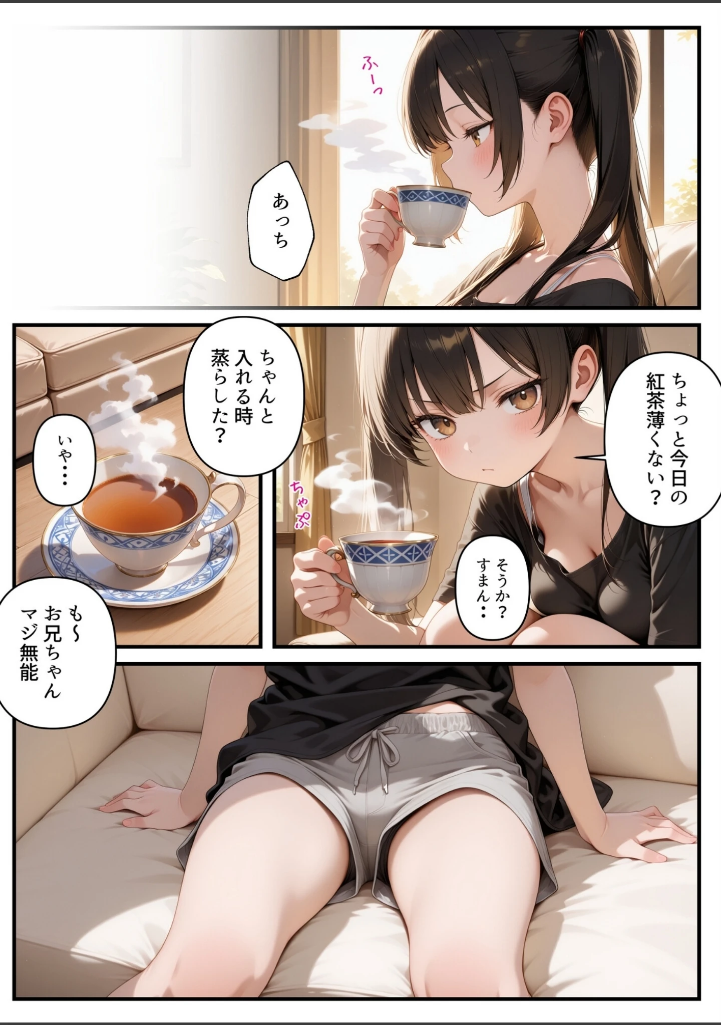 「めちゃくちゃ生意気な現役学生アイドルの妹パンツでシコってたら…【白抜き修正版】」（ルミナ） 試し読み 10ページ目