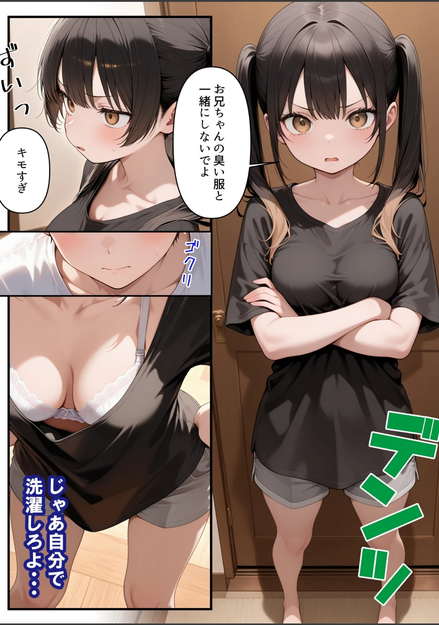 「めちゃくちゃ生意気な現役学生アイドルの妹パンツでシコってたら…【白抜き修正版】」（ルミナ） 試し読み 2ページ目