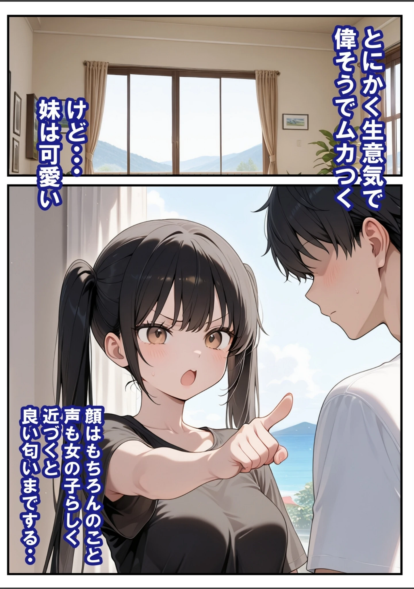 「めちゃくちゃ生意気な現役学生アイドルの妹パンツでシコってたら…【白抜き修正版】」（ルミナ） 試し読み 4ページ目