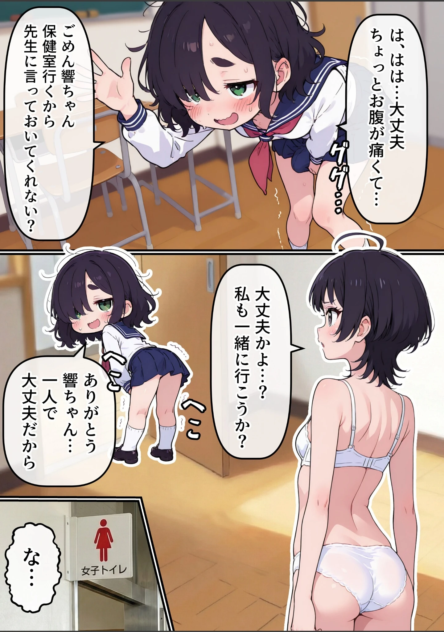 「地味なオタク女子にチ〇ポが生えてこれまで縁のなかったSEXにドハマりする【白抜き修正版】」（浴衣のしのぎ） 試し読み 7ページ目