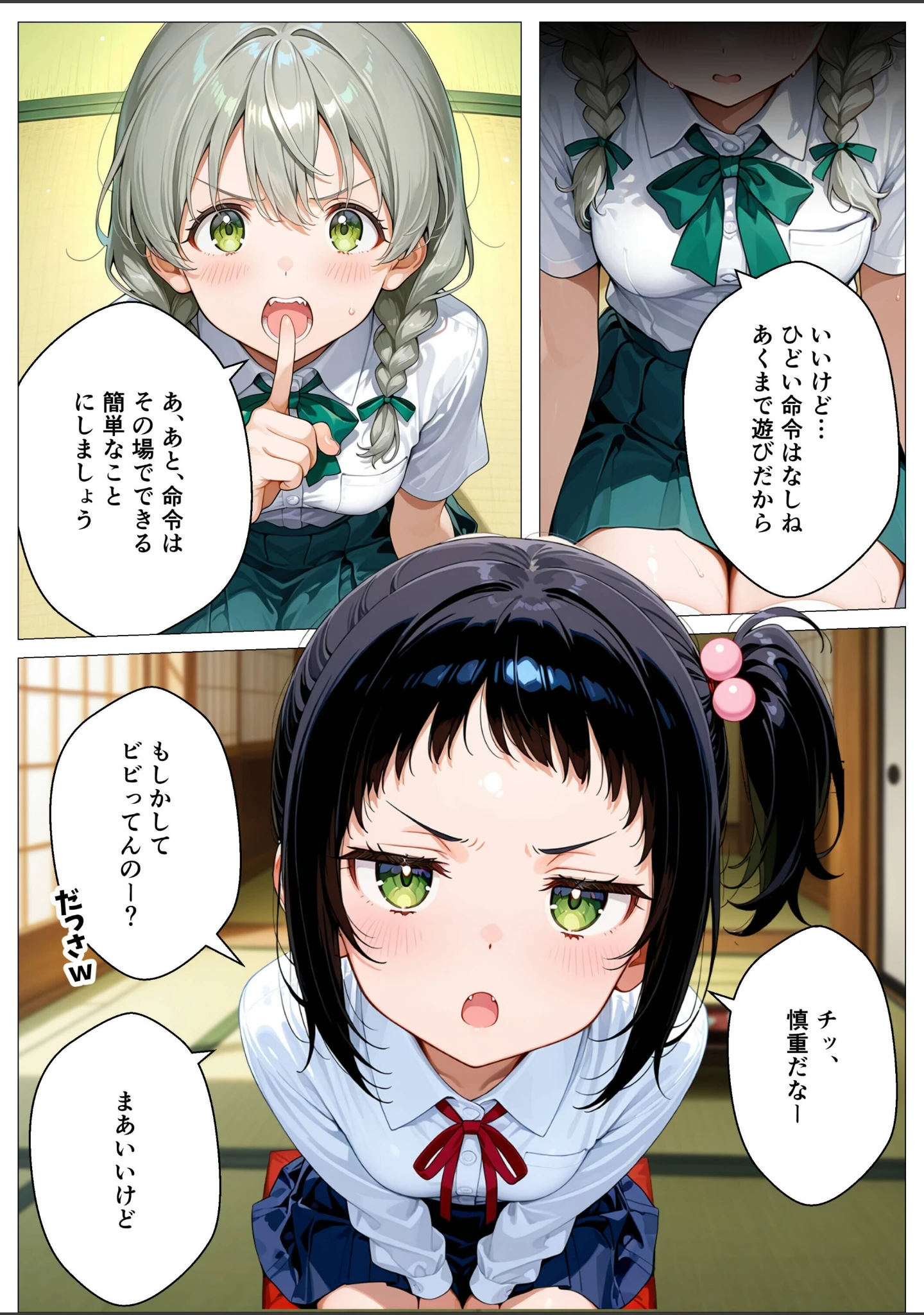 「モブの俺、茶道部で一軍ギャル3人組の罰ゲーム対象になった話【モザイク版】」（オナット製造） 試し読み 9ページ目