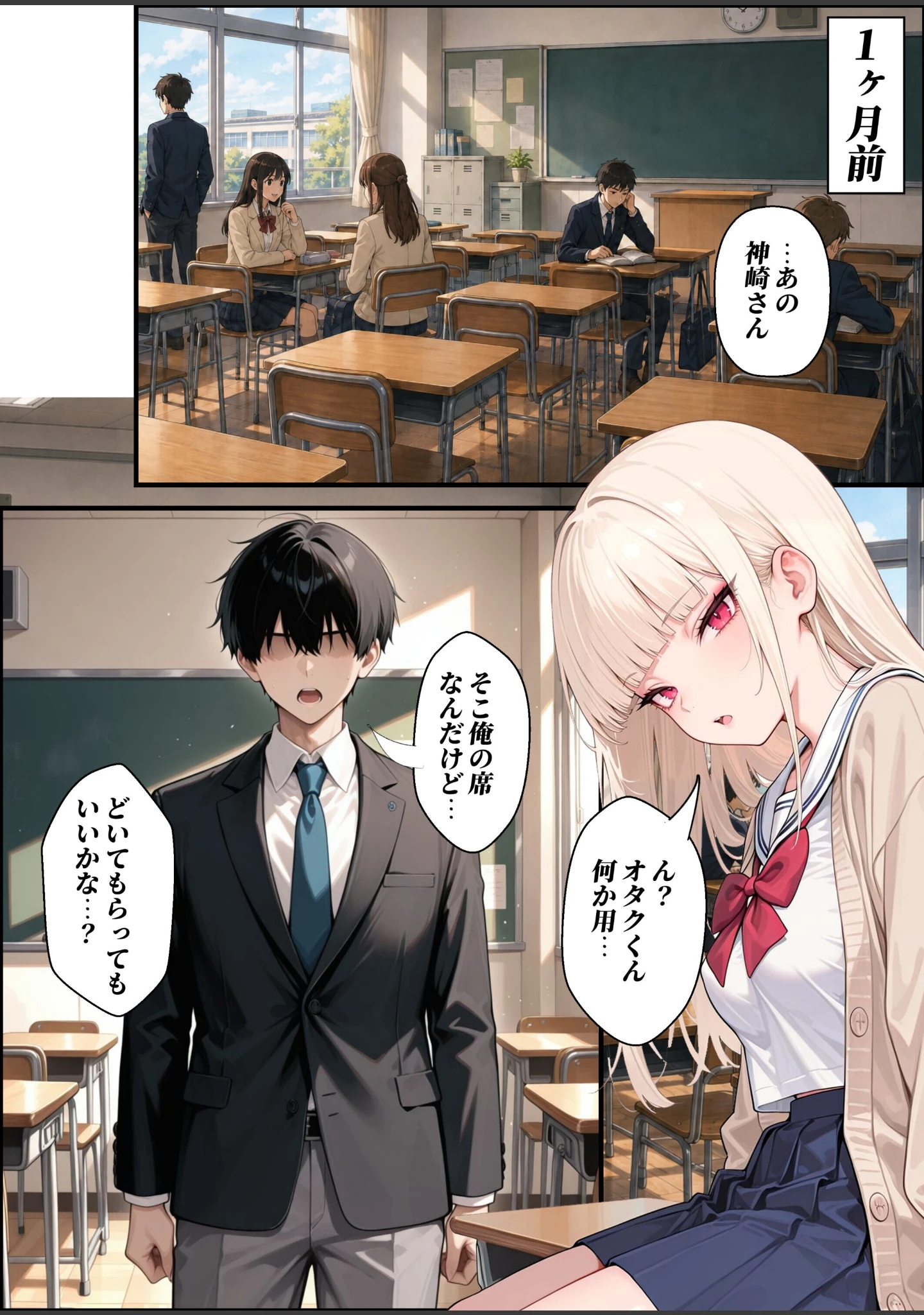 「陰キャの俺が催●アプリで一軍ギャルを堕とすまで...【棒消し修正版】（単話）」（愛罠） 試し読み 2ページ目