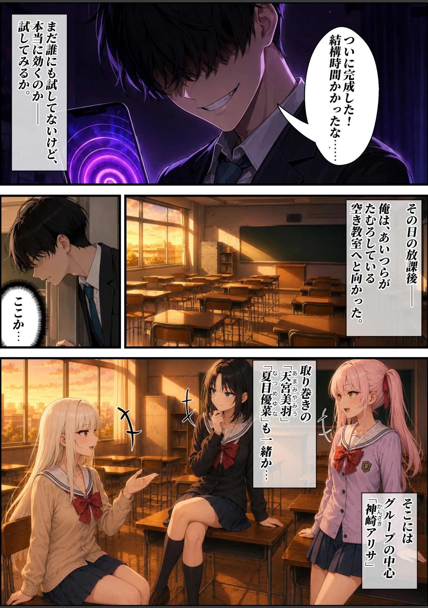 「陰キャの俺が催●アプリで一軍ギャルを堕とすまで...【棒消し修正版】（単話）」（愛罠） 試し読み 5ページ目