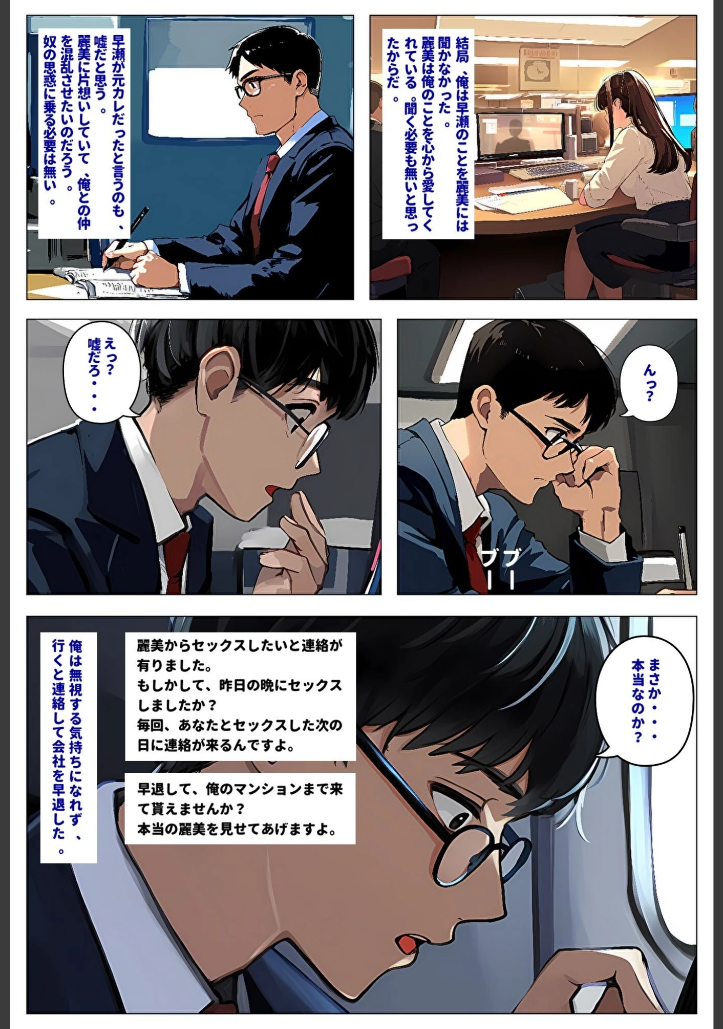 「間男の提案に乗って不倫現場を目撃したら、最愛の妻が土下座してセックスのお願いをした。【モザイク版】」（暇人クラブ） 試し読み 13ページ目