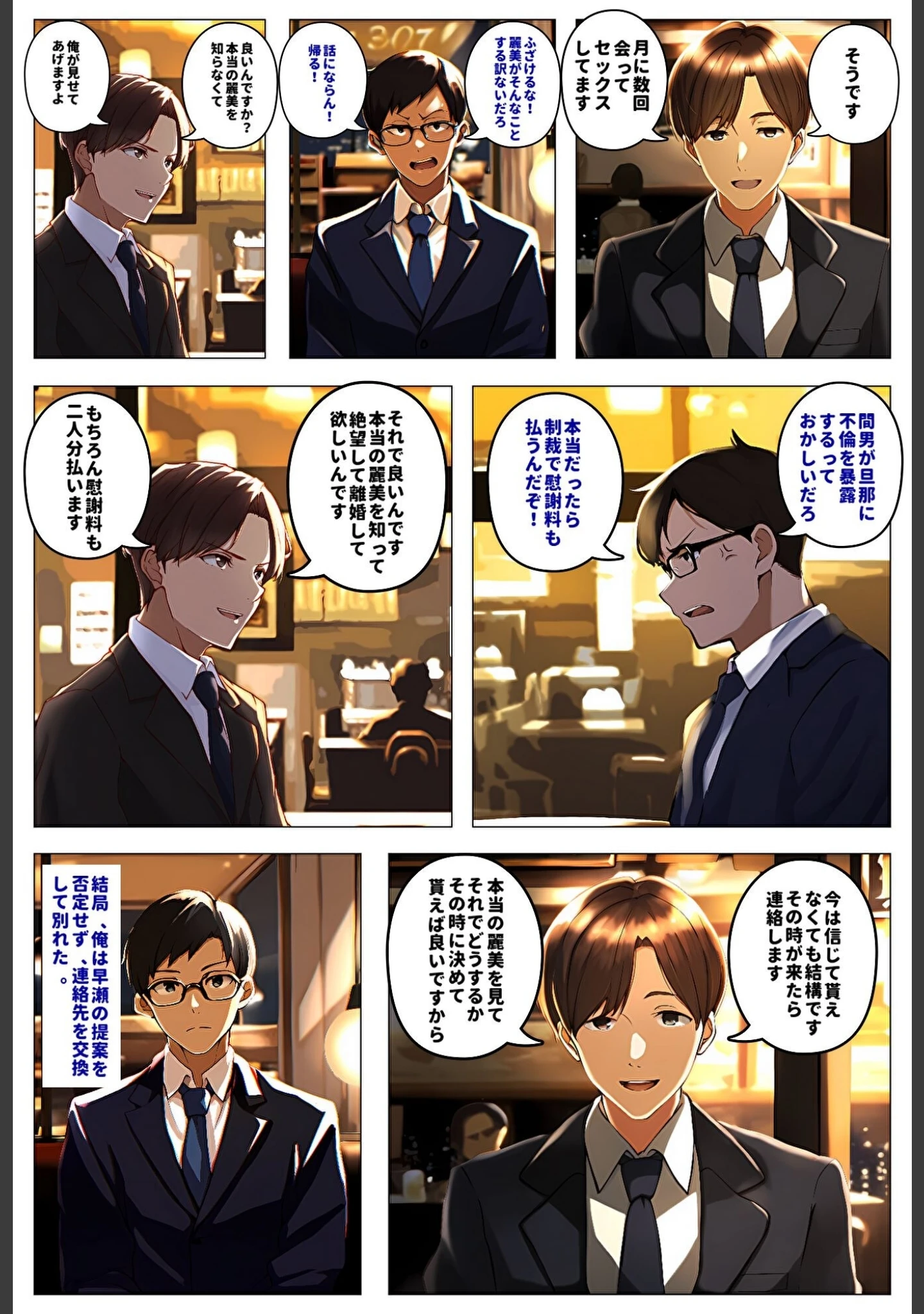 「間男の提案に乗って不倫現場を目撃したら、最愛の妻が土下座してセックスのお願いをした。【モザイク版】」（暇人クラブ） 試し読み 8ページ目