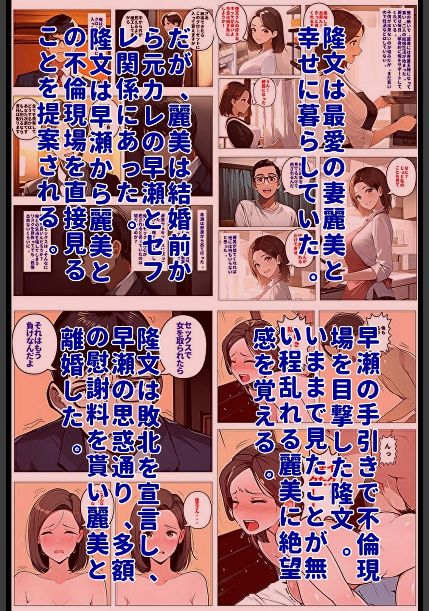 「間男の提案に乗って不倫現場を目撃したら、最愛の妻が土下座してセックスのお願いをした。【モザイク版】」（暇人クラブ） 試し読み 2ページ目