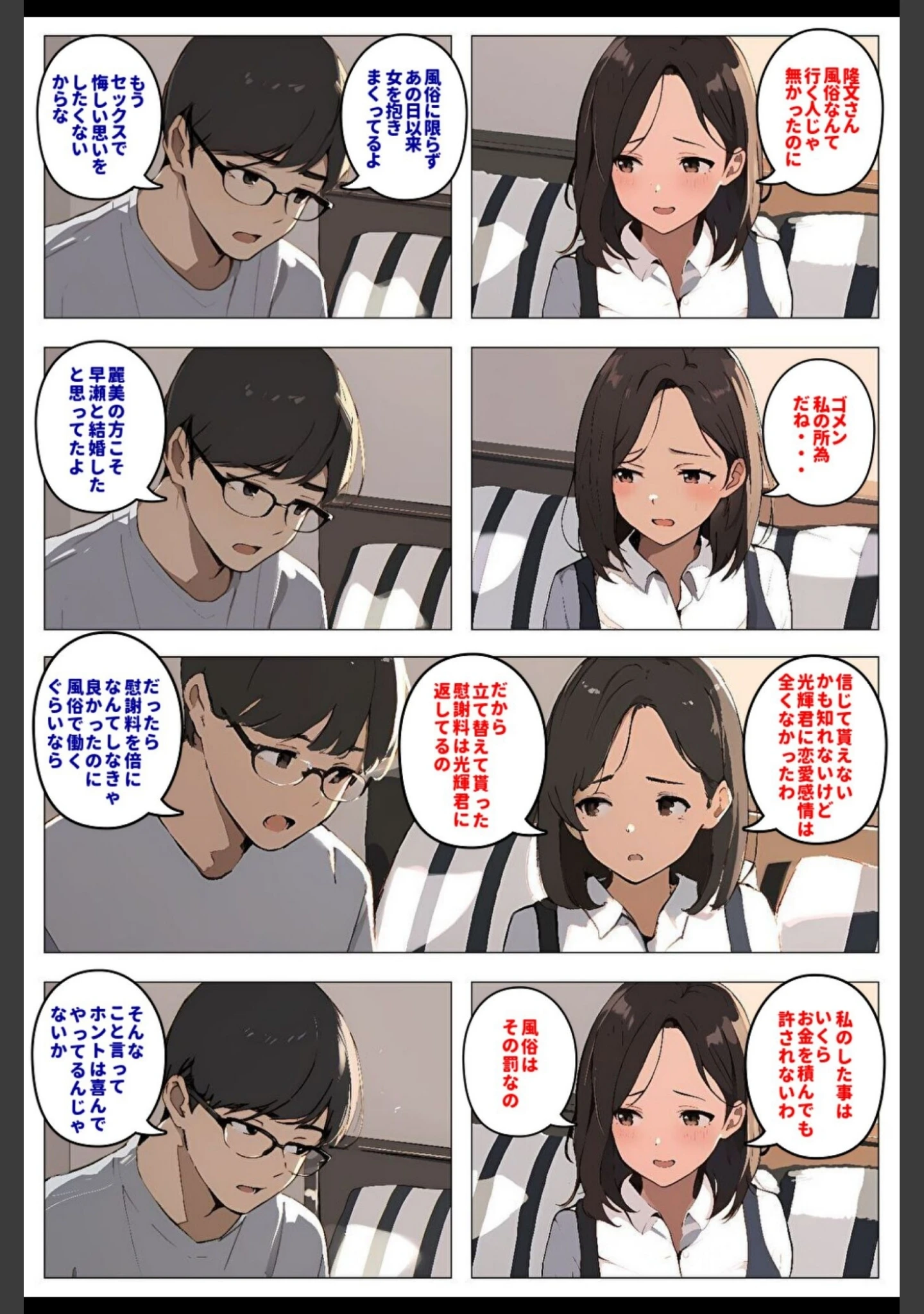 「間男の提案に乗って不倫現場を目撃したら、最愛の妻が土下座してセックスのお願いをした。【モザイク版】」（暇人クラブ） 試し読み 9ページ目