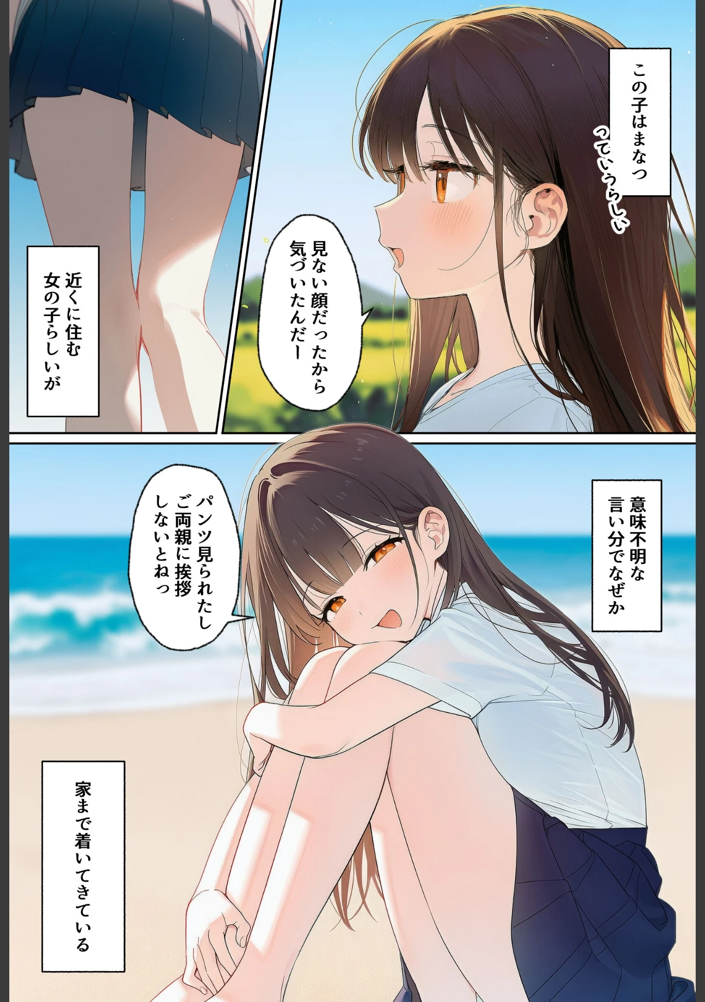 「田舎で出会った美少女と気づけば中出しエッチしちゃってた話【棒消し修正版】」（ぬめり屋） 試し読み 4ページ目
