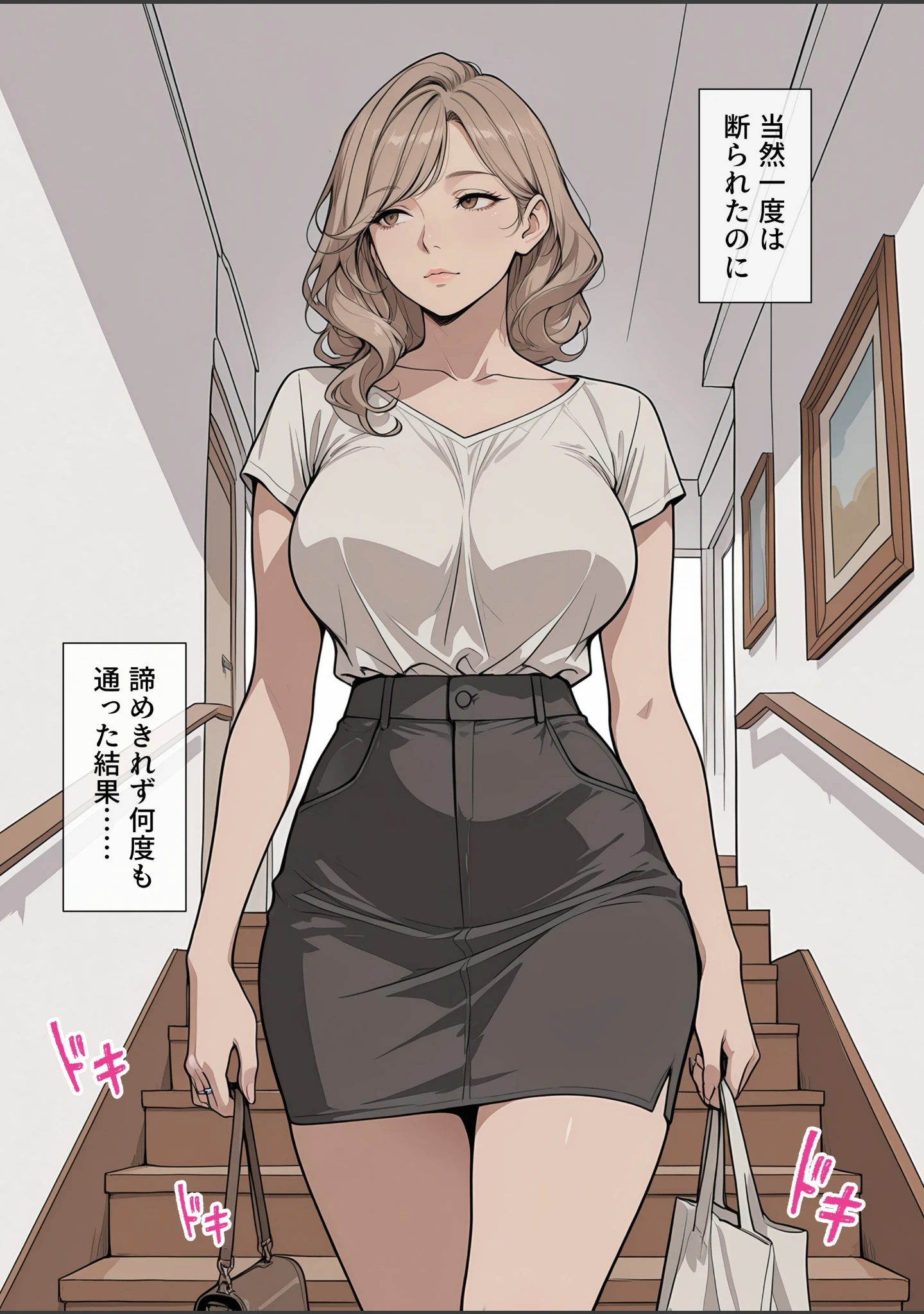 「友達のママが僕のデカチンでイキまくった話【モザイク版】」（極彩色） 試し読み 4ページ目
