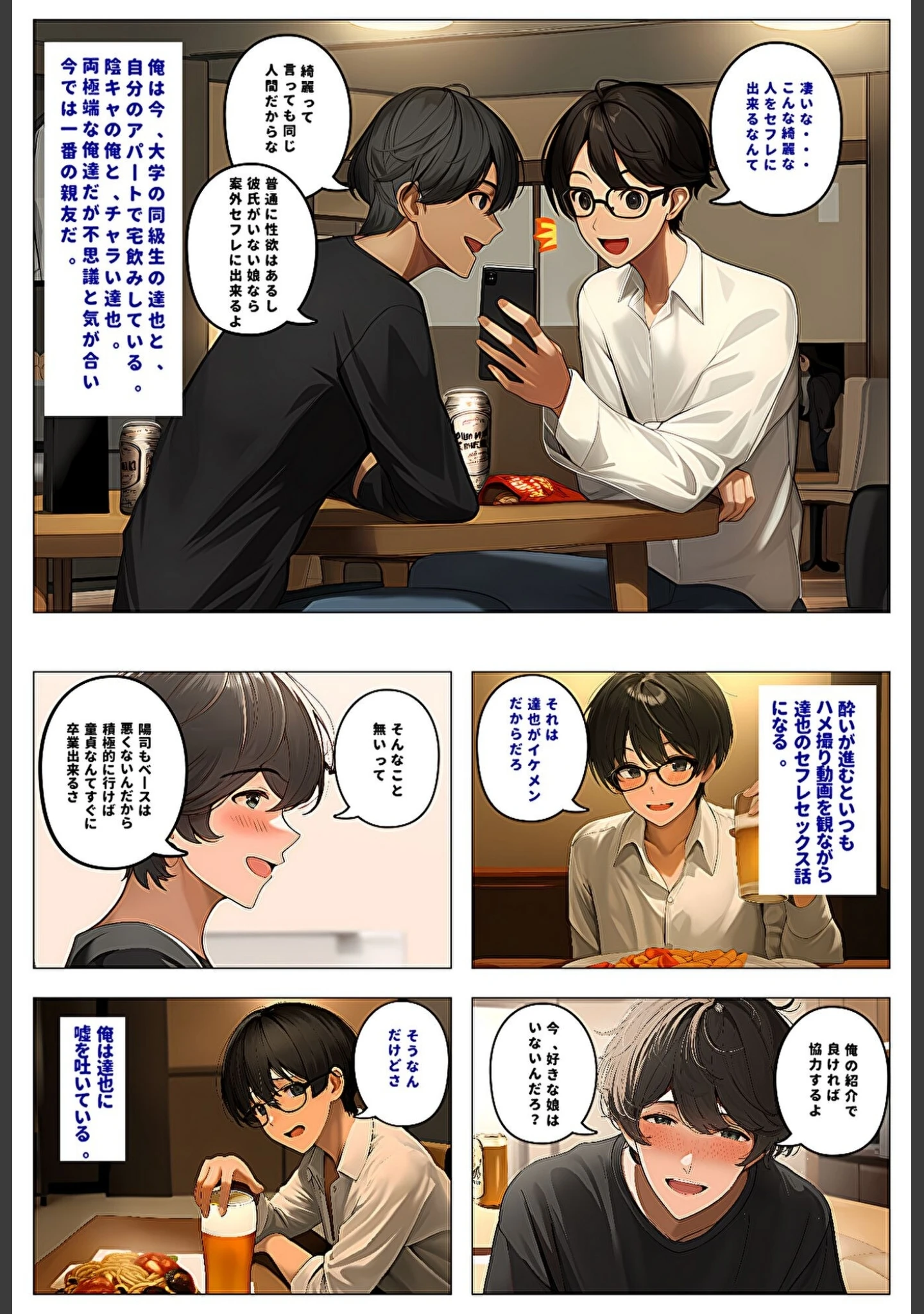 「親友のセフレセックス動画に、片想い中の清楚系彼女が出てきた件【モザイク版】」（暇人クラブ） 試し読み 6ページ目