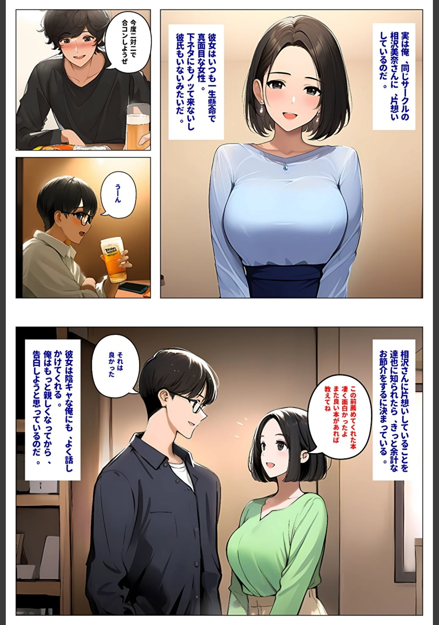「親友のセフレセックス動画に、片想い中の清楚系彼女が出てきた件【モザイク版】」（暇人クラブ） 試し読み 7ページ目