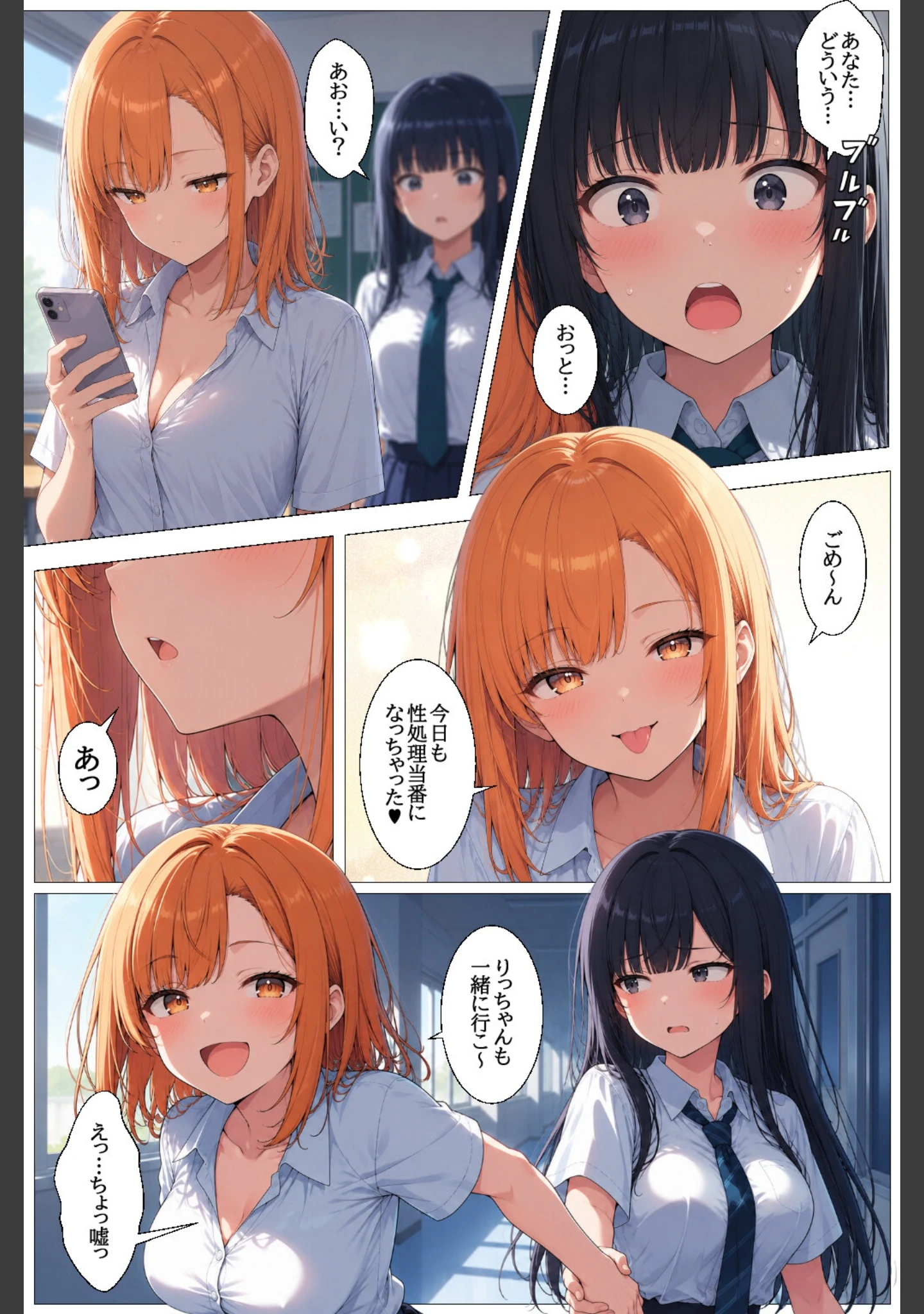 「子作り必須の異常な学園で反対派だった女子がメス堕ちする話【棒消し修正版】」（ヒロインファクトリー） 試し読み 14ページ目