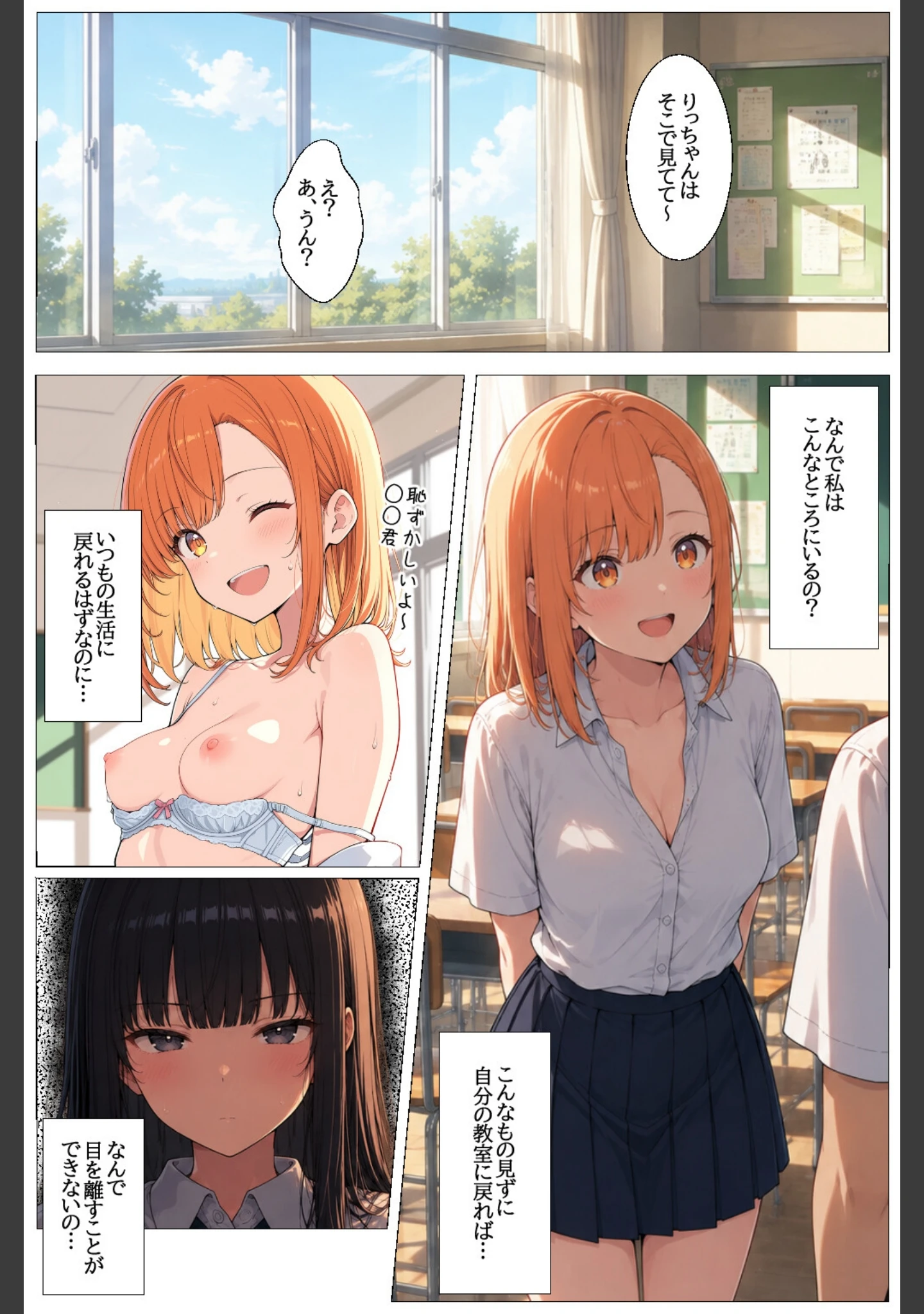 「子作り必須の異常な学園で反対派だった女子がメス堕ちする話【棒消し修正版】」（ヒロインファクトリー） 試し読み 15ページ目