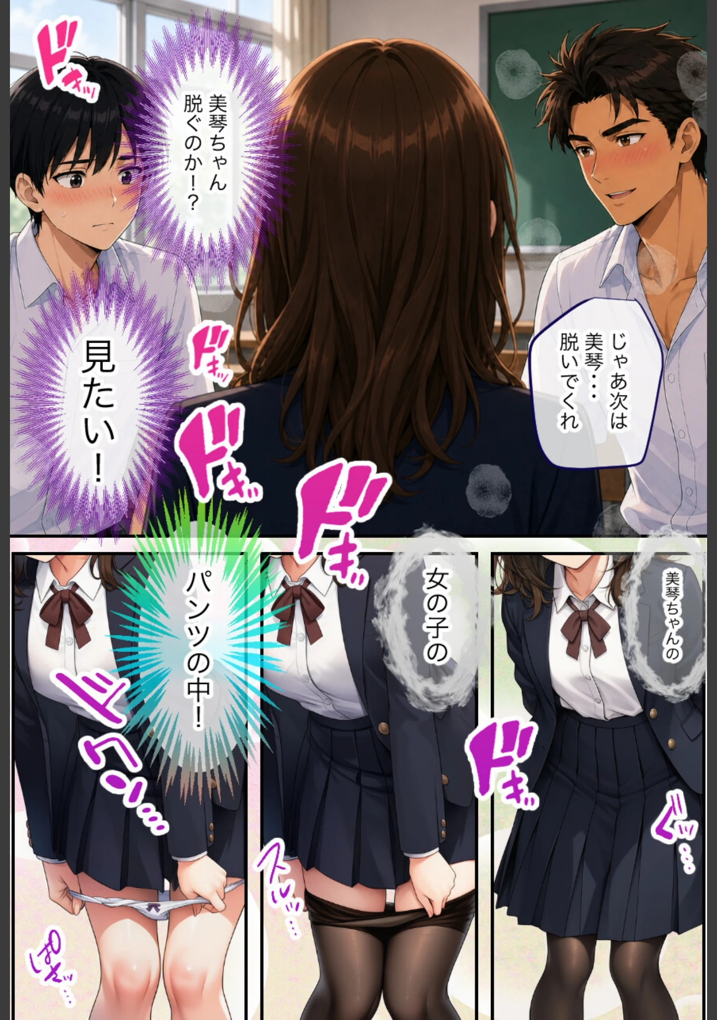 「告白する日に、好きな子が親友の中出しで汚れた〜混ざれたのに勃たなかった俺のBSS寝取られ〜【モザイク版】（単話）」（絵師たか） 試し読み 12ページ目