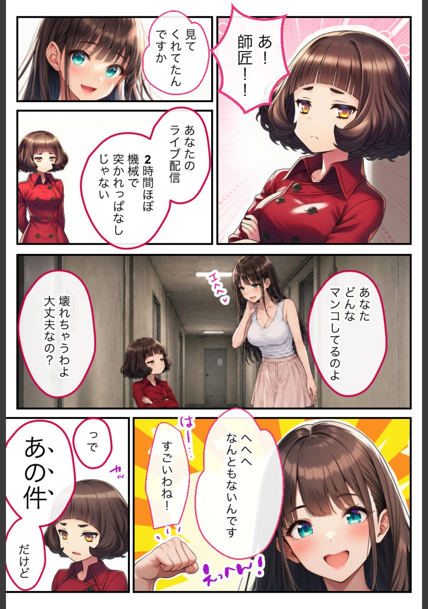「アダルトライブチャットやったら人生変わった【モザイク版】」（絵師たか） 試し読み 9ページ目