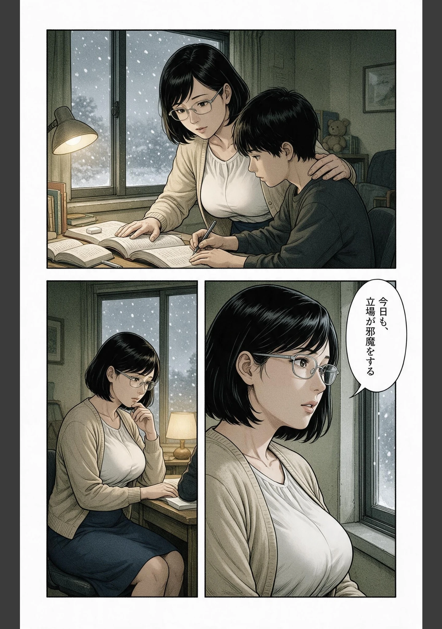 「淡白だと思ってた爆乳家庭教師のお姉さんと大雪で足止めされたら孕ませてって懇願された話【モザイク版】（単話）」（神鳴もえぎ） 試し読み 2ページ目