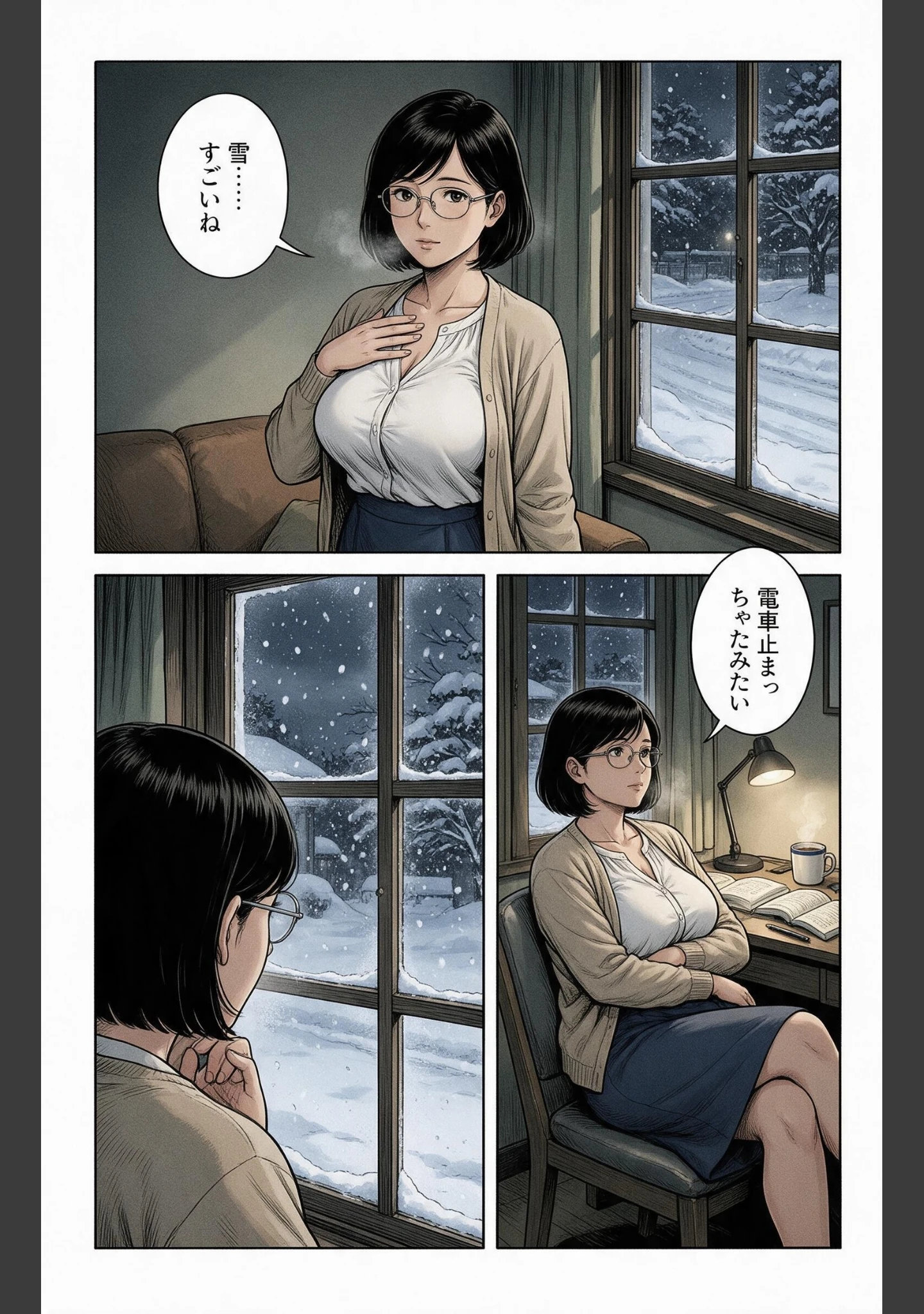 「淡白だと思ってた爆乳家庭教師のお姉さんと大雪で足止めされたら孕ませてって懇願された話【モザイク版】（単話）」（神鳴もえぎ） 試し読み 9ページ目