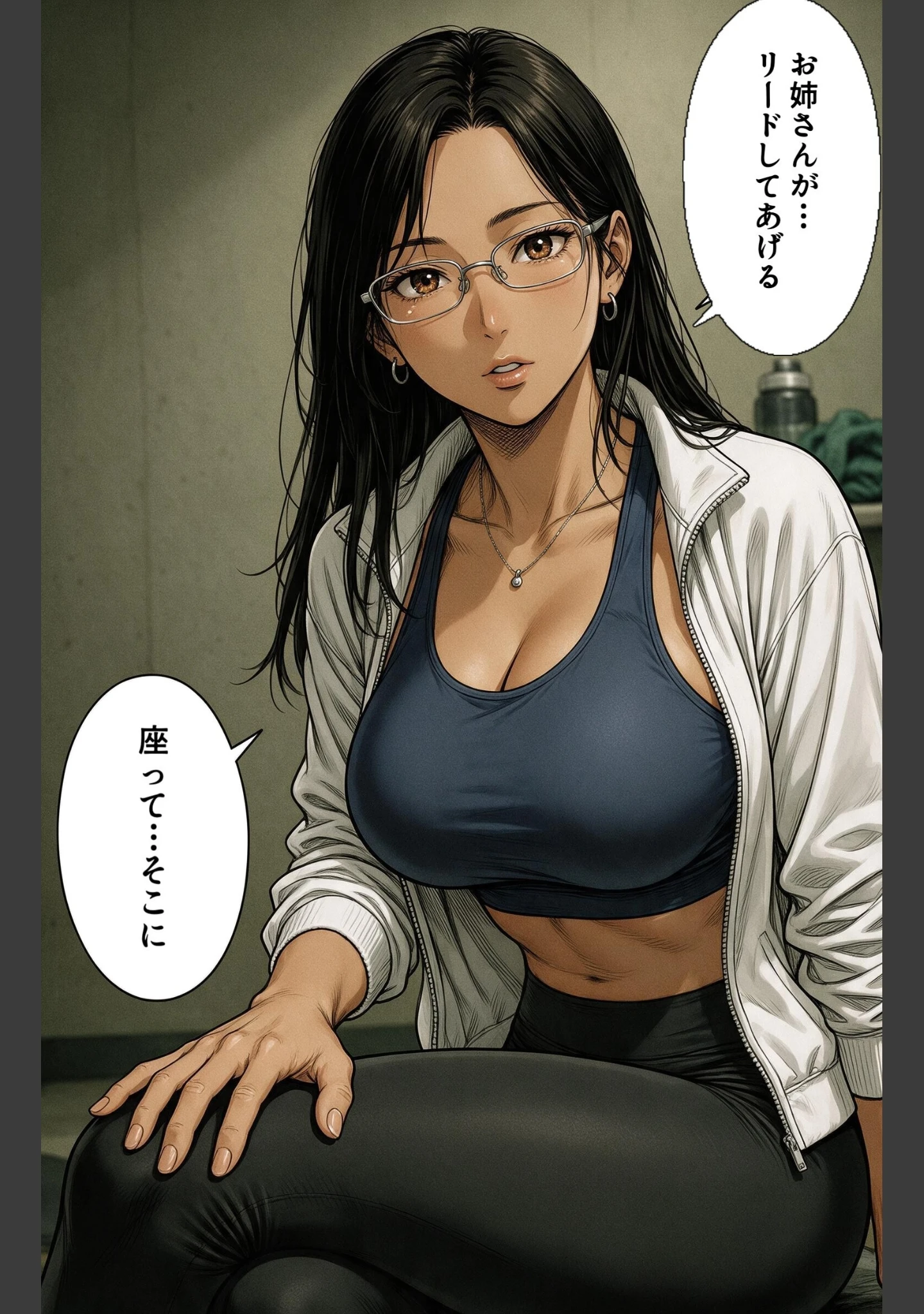 「無防備すぎる巨乳ジムのお姉さんに給湯室で呼び止められたら上に跨がられて搾られた話【モザイク版】（単話）」（神鳴もえぎ） 試し読み 12ページ目