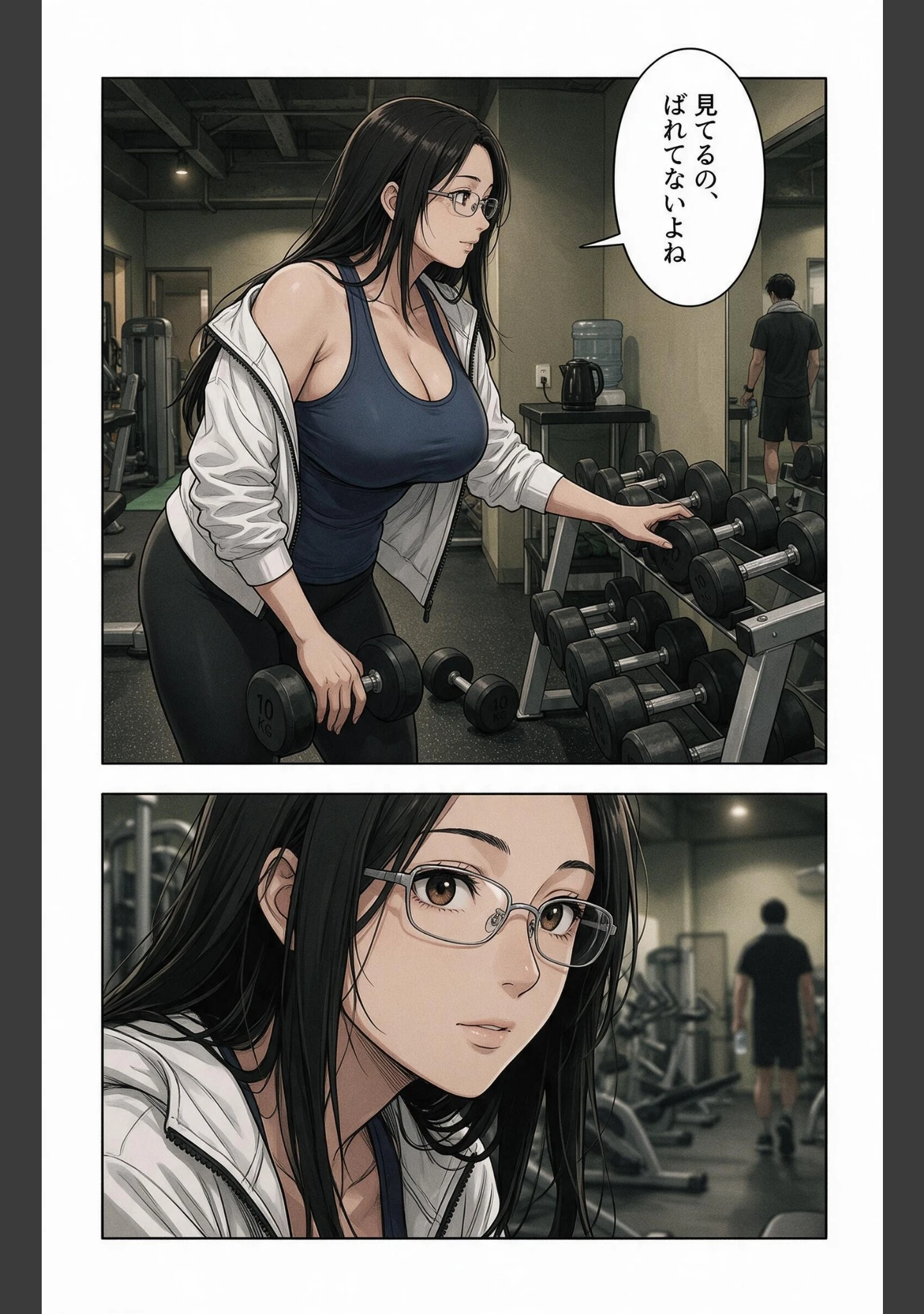 「無防備すぎる巨乳ジムのお姉さんに給湯室で呼び止められたら上に跨がられて搾られた話【モザイク版】（単話）」（神鳴もえぎ） 試し読み 3ページ目