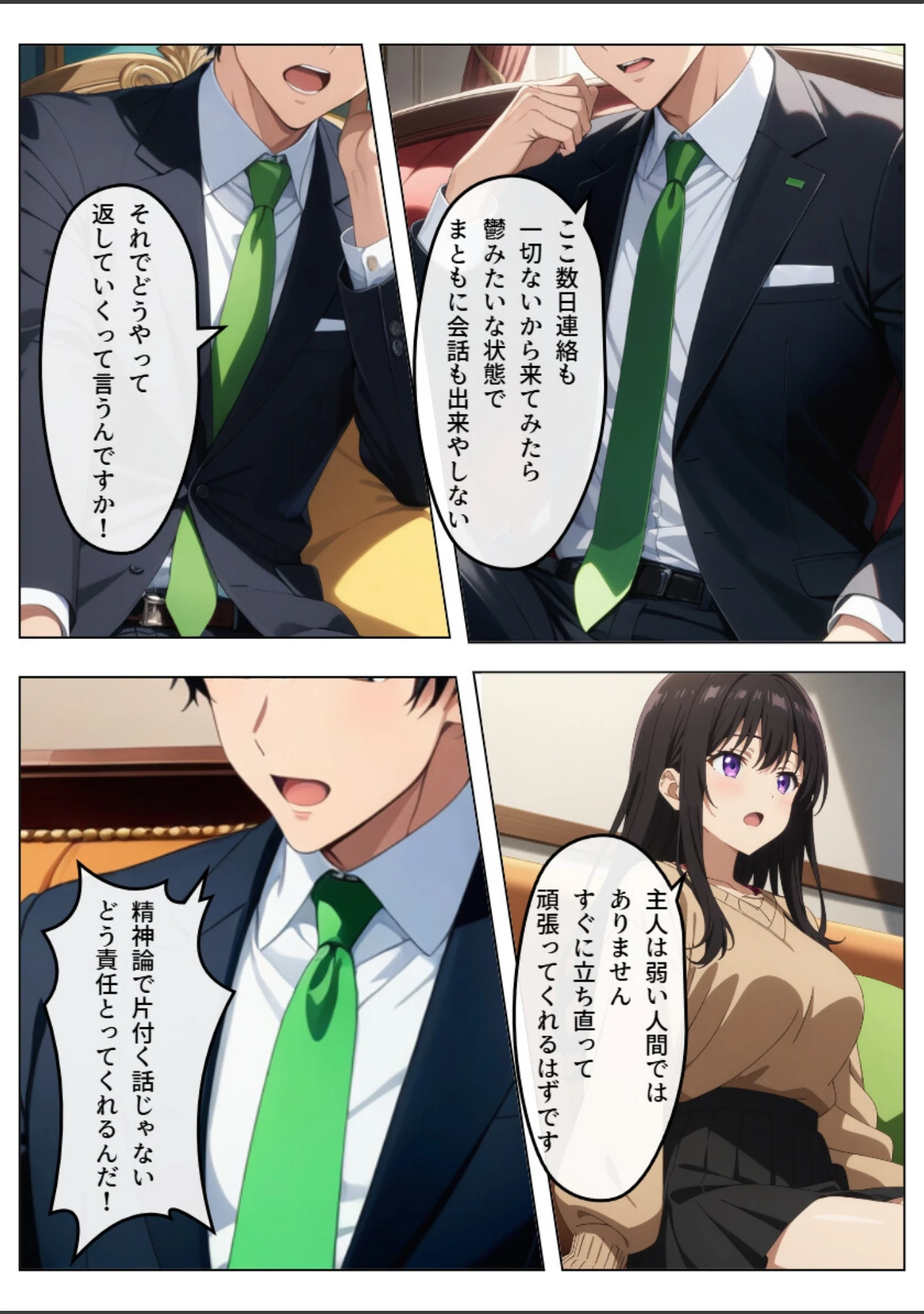 「旦那の借金返済のために…【白抜き修正版】」（憧れ委員会） 試し読み 4ページ目