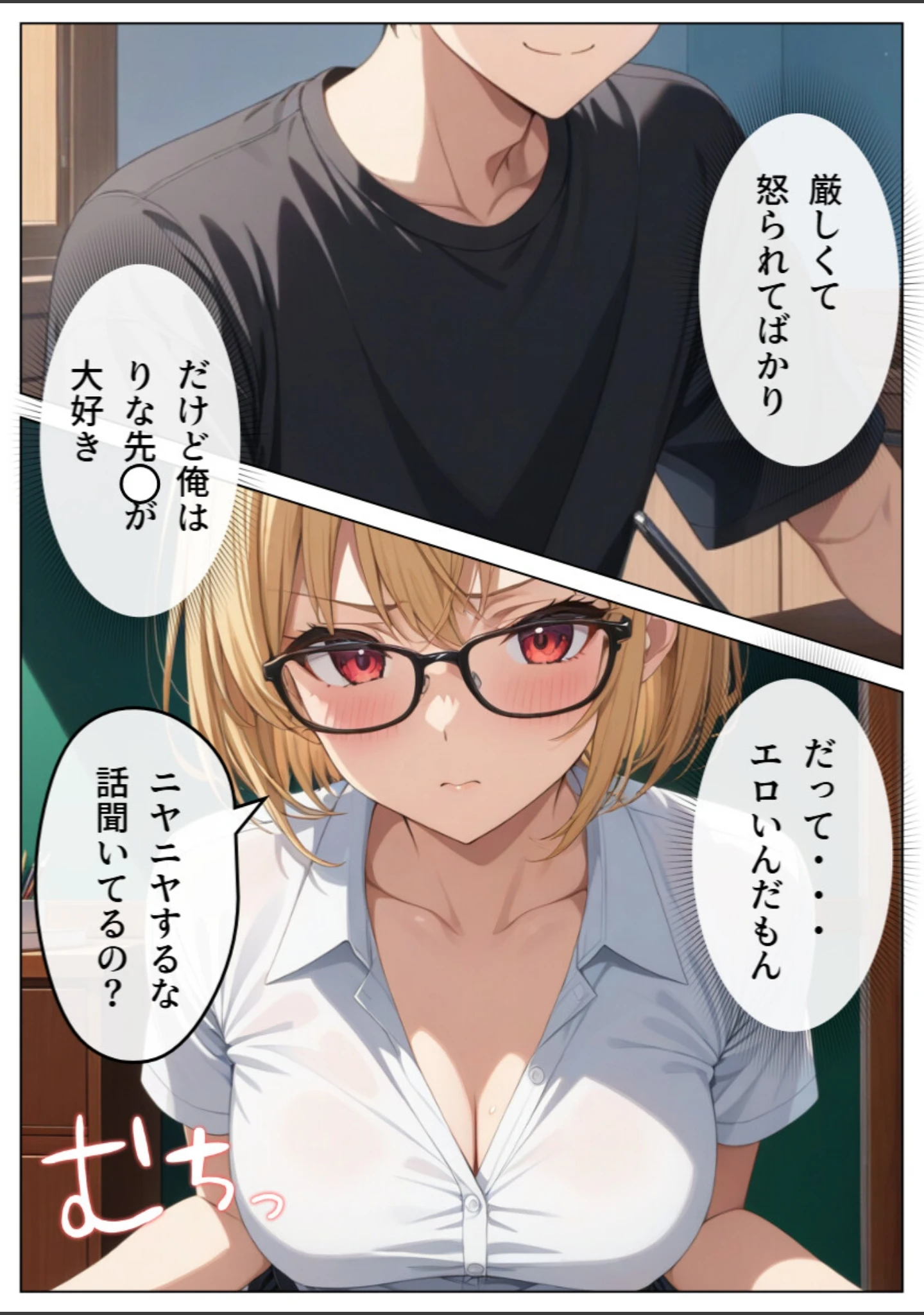 「巨乳眼鏡家庭教師 快楽堕ちしたので中出ししてあげた【白抜き修正版】」（憧れ委員会） 試し読み 3ページ目