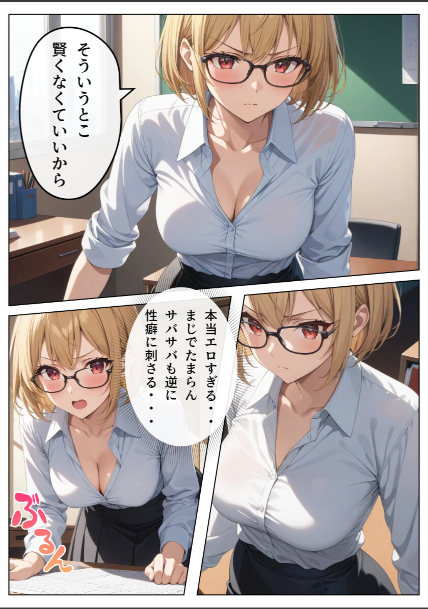「巨乳眼鏡家庭教師 快楽堕ちしたので中出ししてあげた【白抜き修正版】」（憧れ委員会） 試し読み 6ページ目