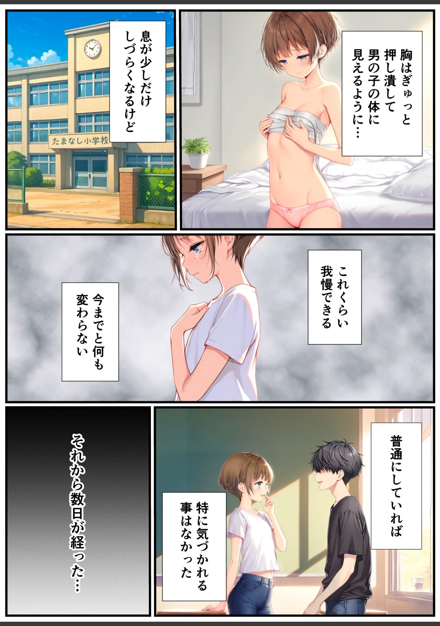 「子宮誕生〜女の子になった体でセックスに溺れる学校生活〜【白抜き修正版】」（悪魔ほろほろ） 試し読み 11ページ目