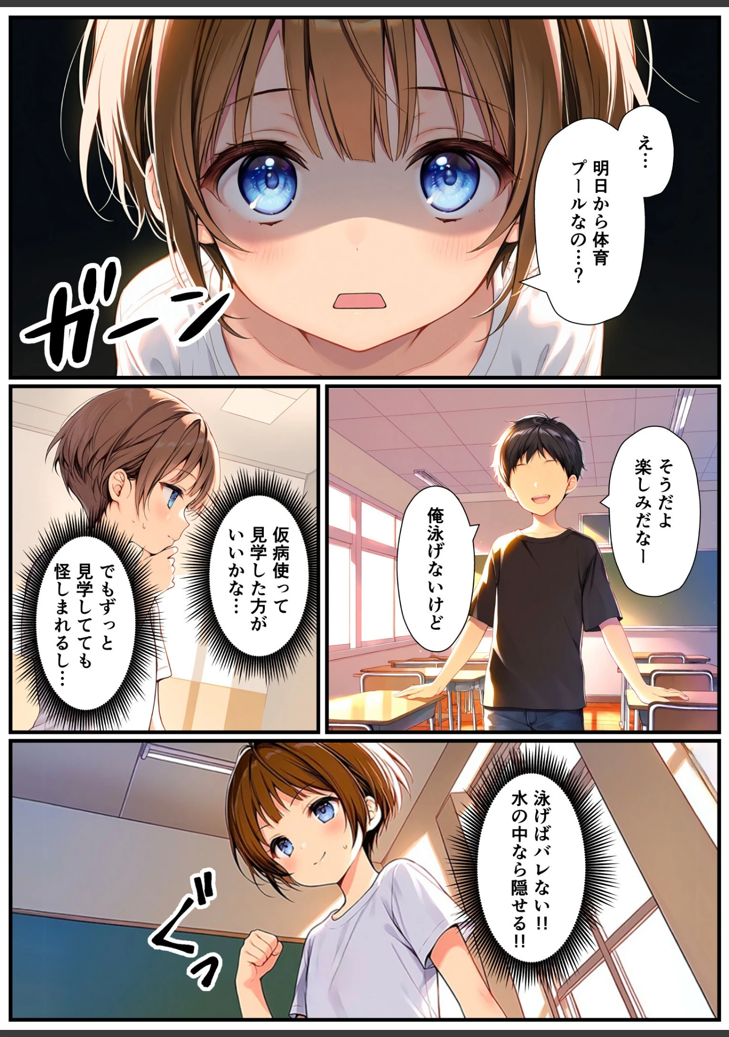 「子宮誕生〜女の子になった体でセックスに溺れる学校生活〜【白抜き修正版】」（悪魔ほろほろ） 試し読み 12ページ目