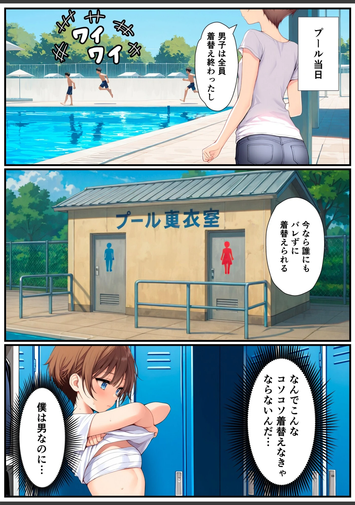 「子宮誕生〜女の子になった体でセックスに溺れる学校生活〜【白抜き修正版】」（悪魔ほろほろ） 試し読み 13ページ目