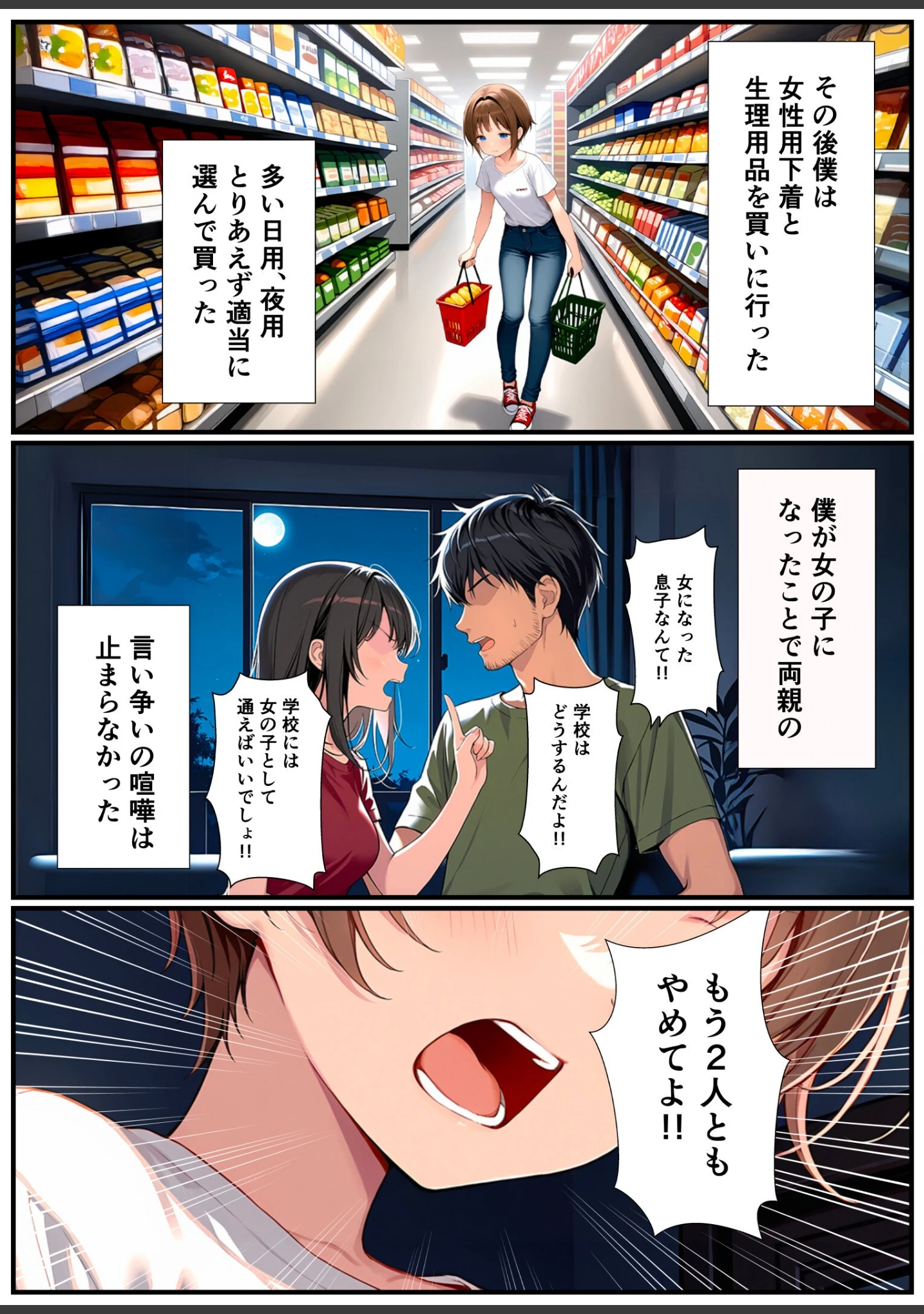 「子宮誕生〜女の子になった体でセックスに溺れる学校生活〜【白抜き修正版】」（悪魔ほろほろ） 試し読み 6ページ目